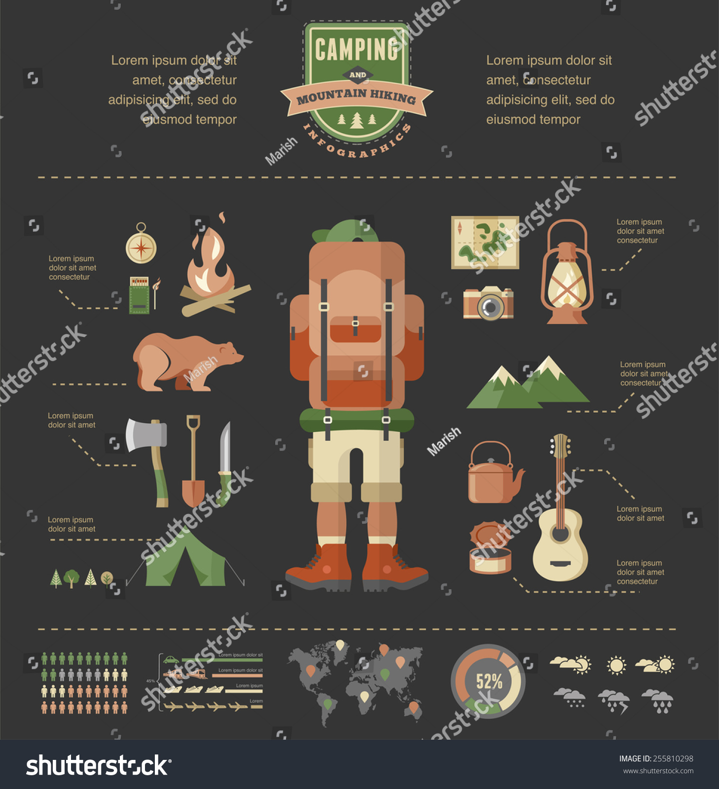 mountain camping equipment