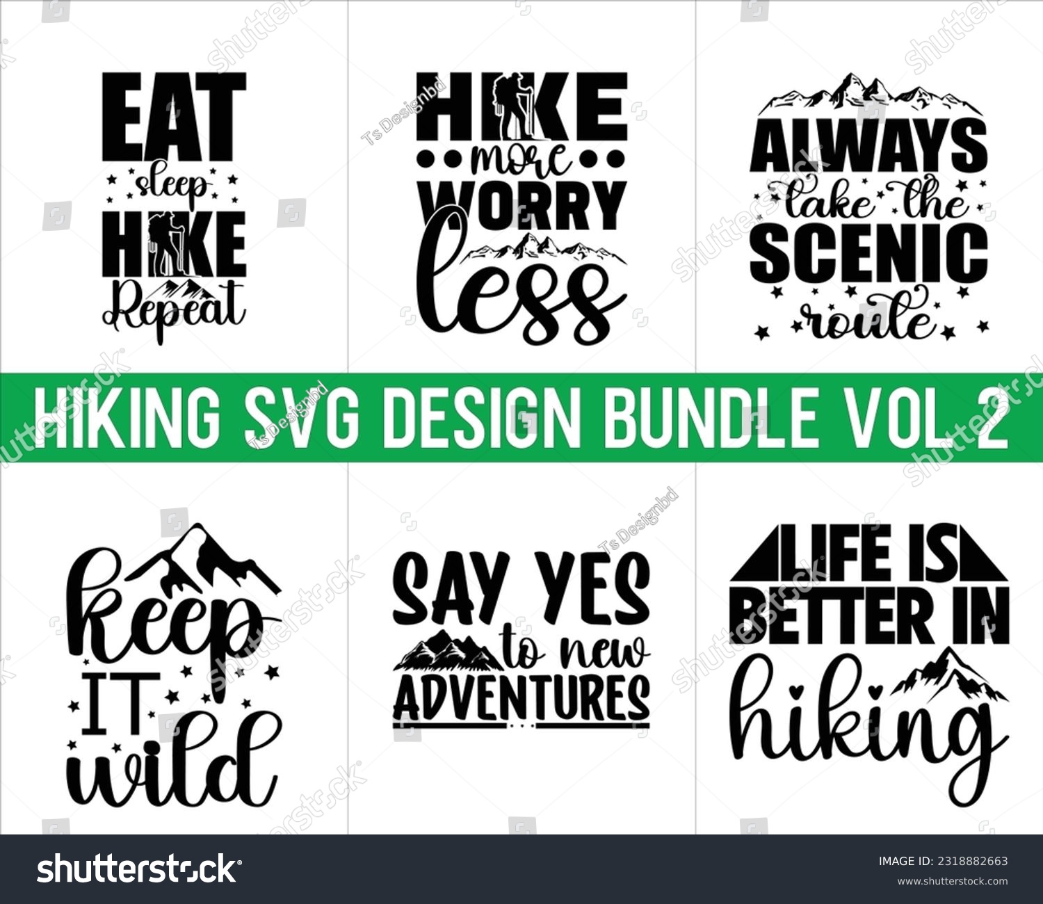 SVG of Hiking Svg Design Bundle Vol 2,Hiking Svg Design, Mountain illustration, outdoor adventure ,Outdoor Adventure Inspiring Motivation Quote,camping shirt, camping, hiking svg