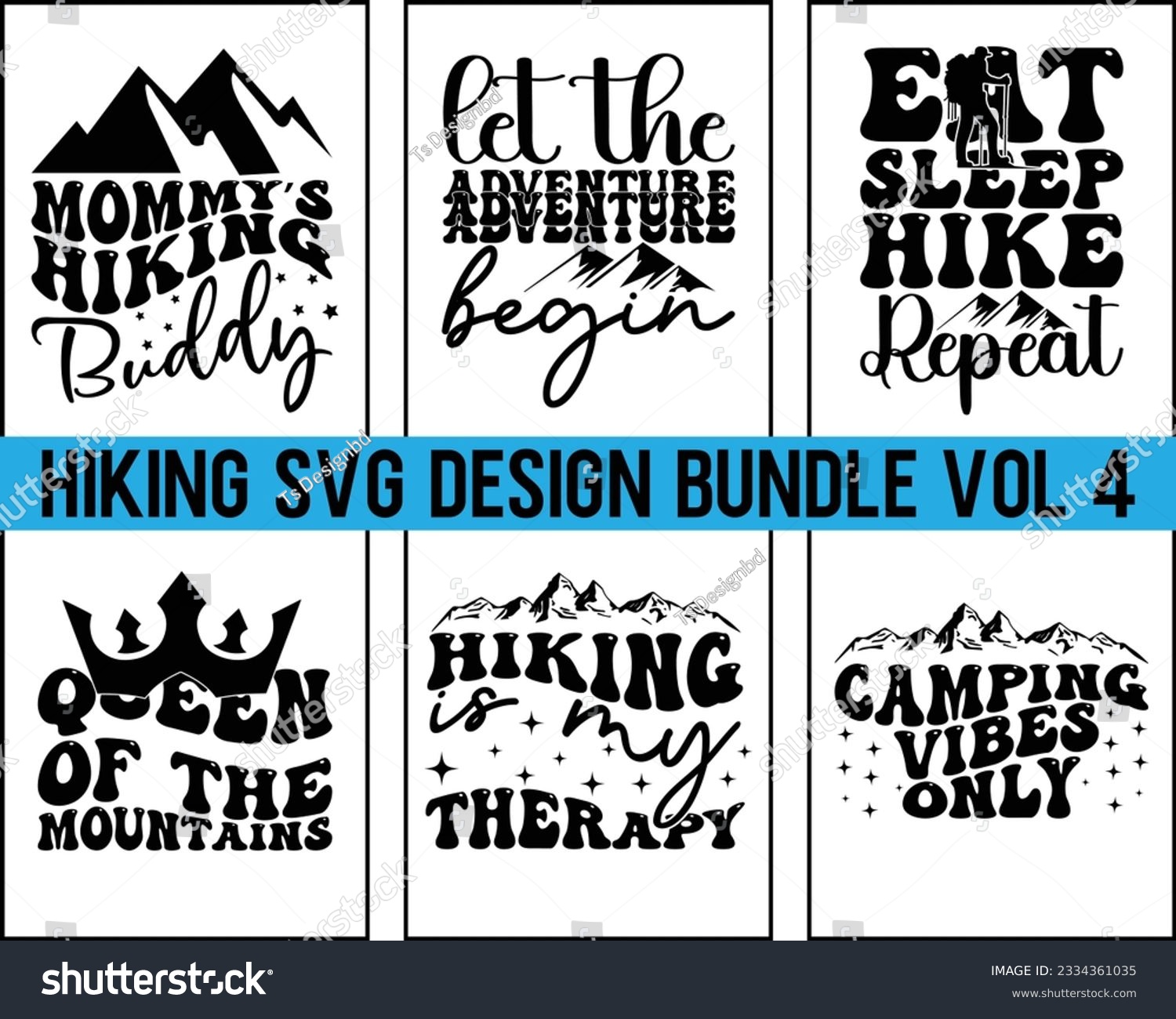 SVG of Hiking Svg Design Bundle Vol 4,Hiking Svg Design, Mountain illustration, outdoor adventure ,Outdoor Adventure Inspiring Motivation Quote,camping shirt, camping, hiking,Groovy Font Design svg