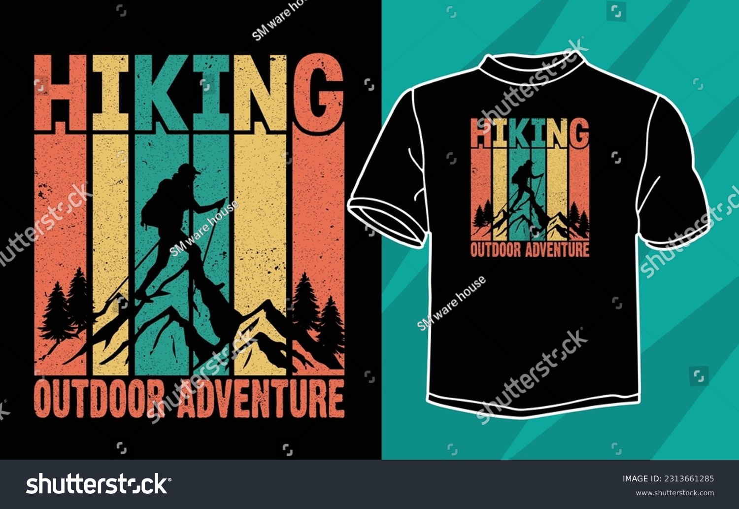 SVG of hiking t shirt design for adventure lovers svg