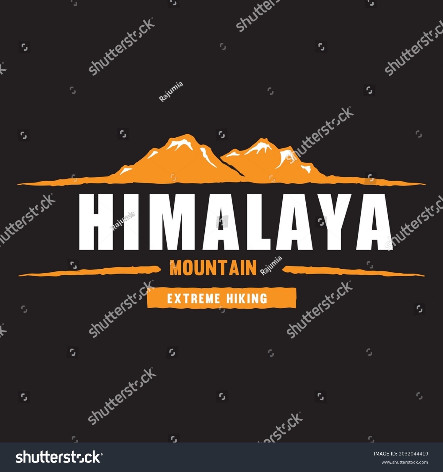 Himalaya Mountain Extreme Hiking Tshirt Design Stock Vector (Royalty ...