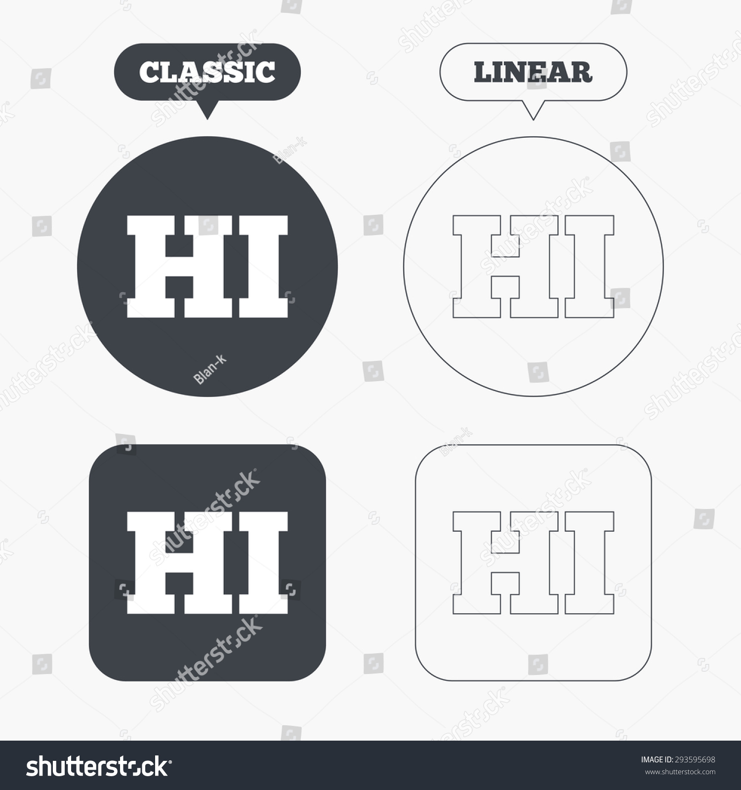 Hindi Language Sign Icon Hi India Stock Vector (Royalty Free) 293595698