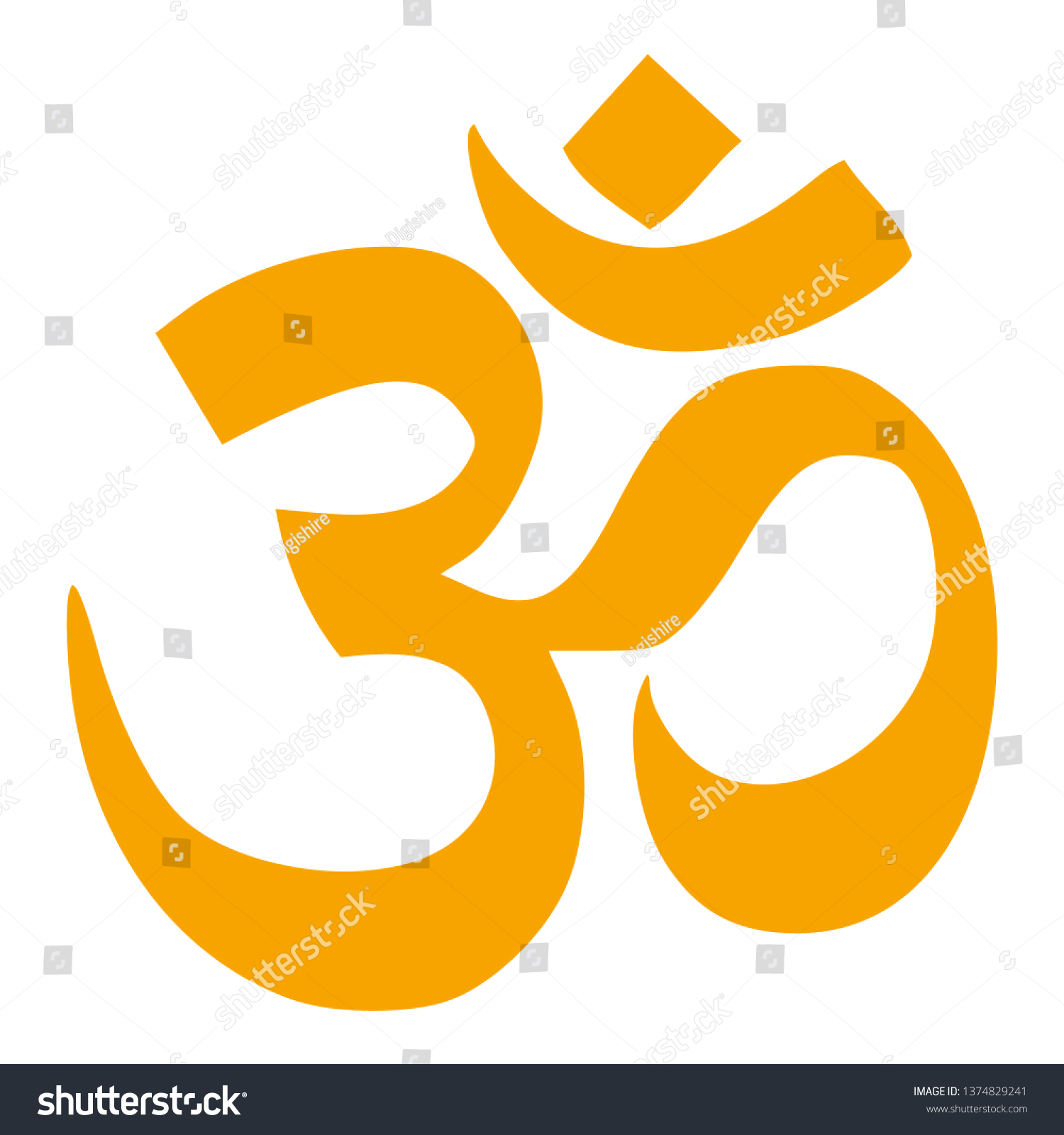 Hindu Om Clipart 3 Stock Vector (Royalty Free) 1374829241 | Shutterstock