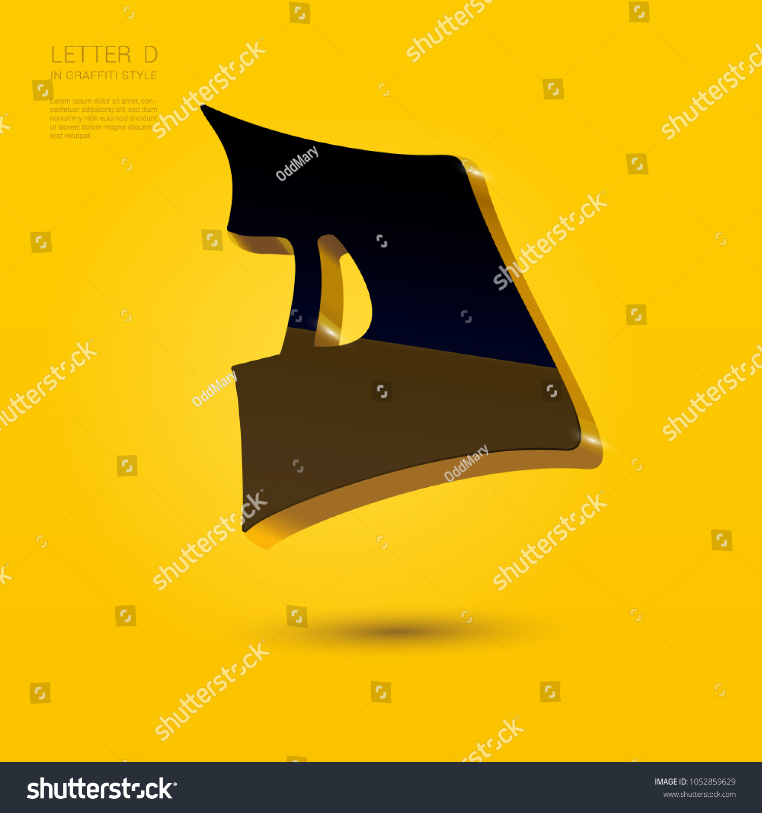 Hip Hop Graffiti Font Vector 3d Stock Vector (Royalty Free) 1052859629