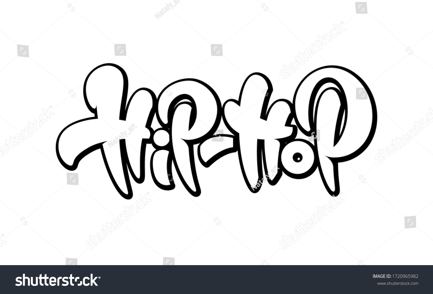 Hip Hop Lettering Custom Tag Style Stock Vector Royalty Free 1720965982