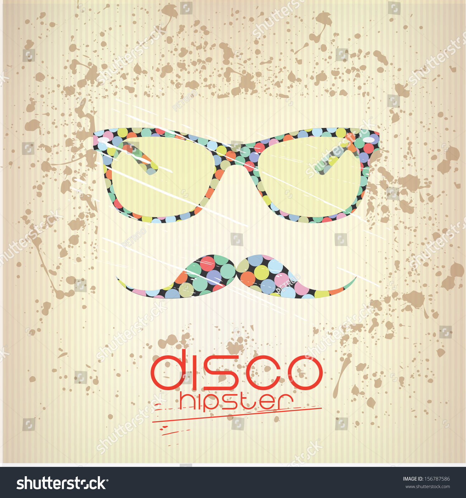 Hipster Disco Poster Stock Vector (Royalty Free) 156787586 Shutterstock