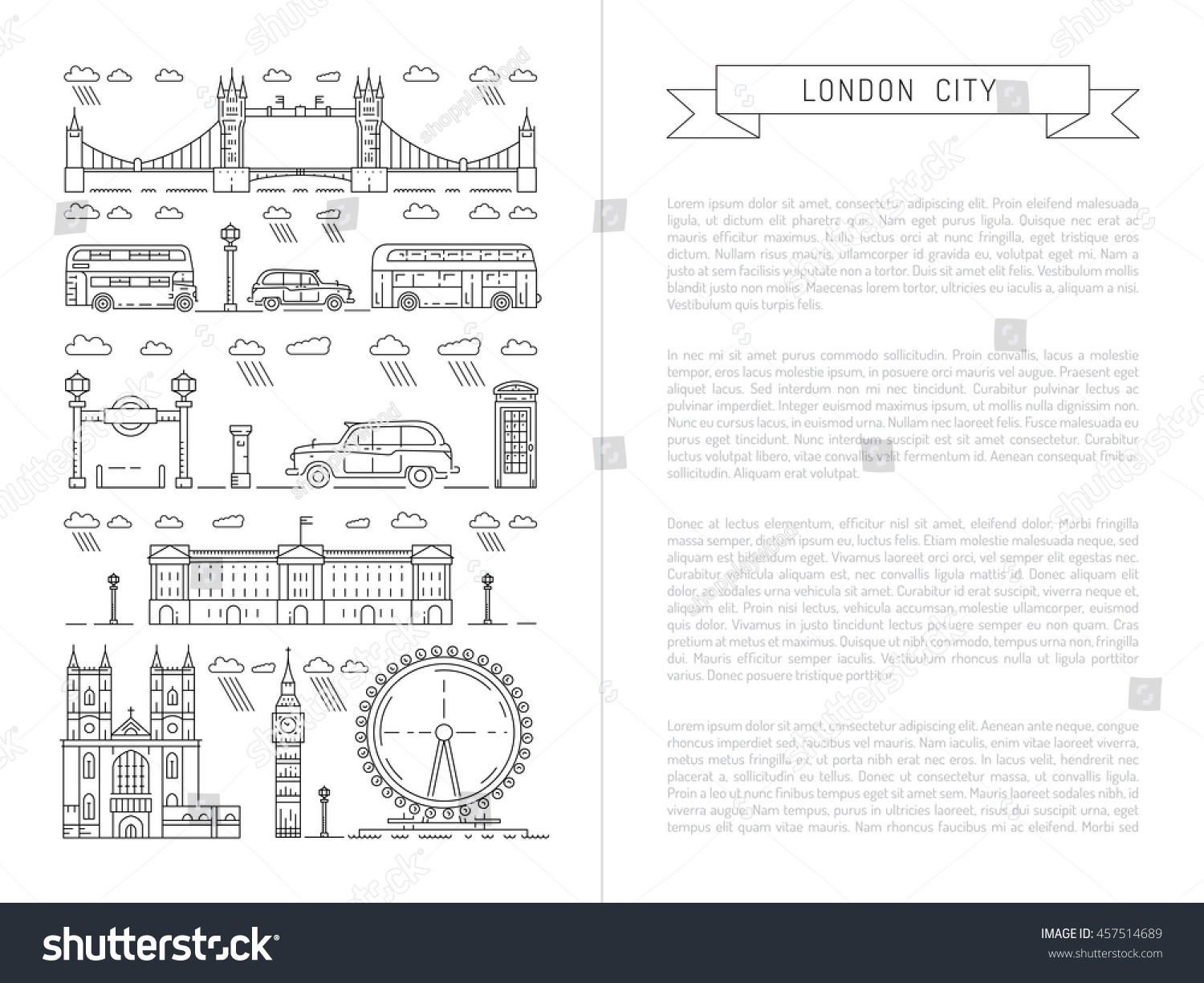 SVG of Historical and modern symbols of London and the UK. svg