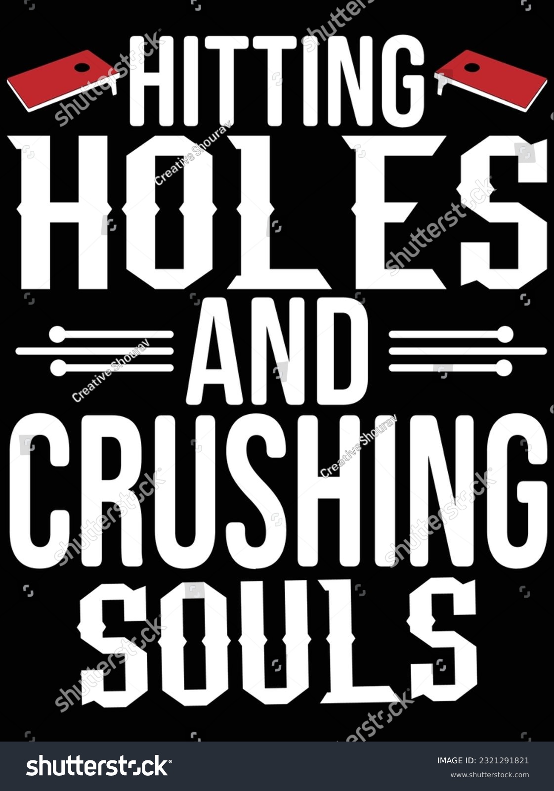 SVG of Hitting holes and crushing souls vector art design, eps file. design file for t-shirt. SVG, EPS cuttable design file svg