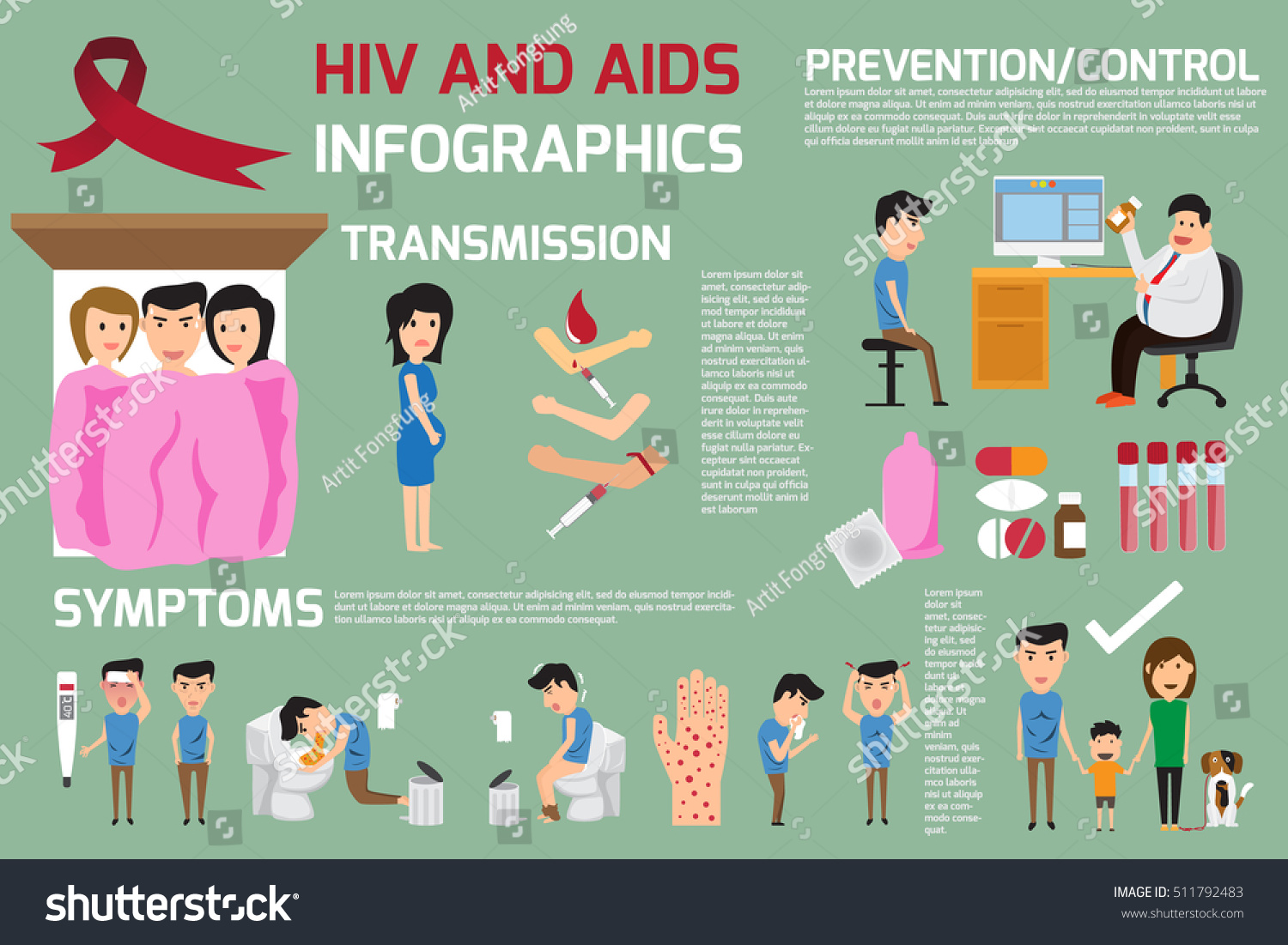 Hiv Aids Elements Infographics This Graphics Stock Vector (Royalty Free ...