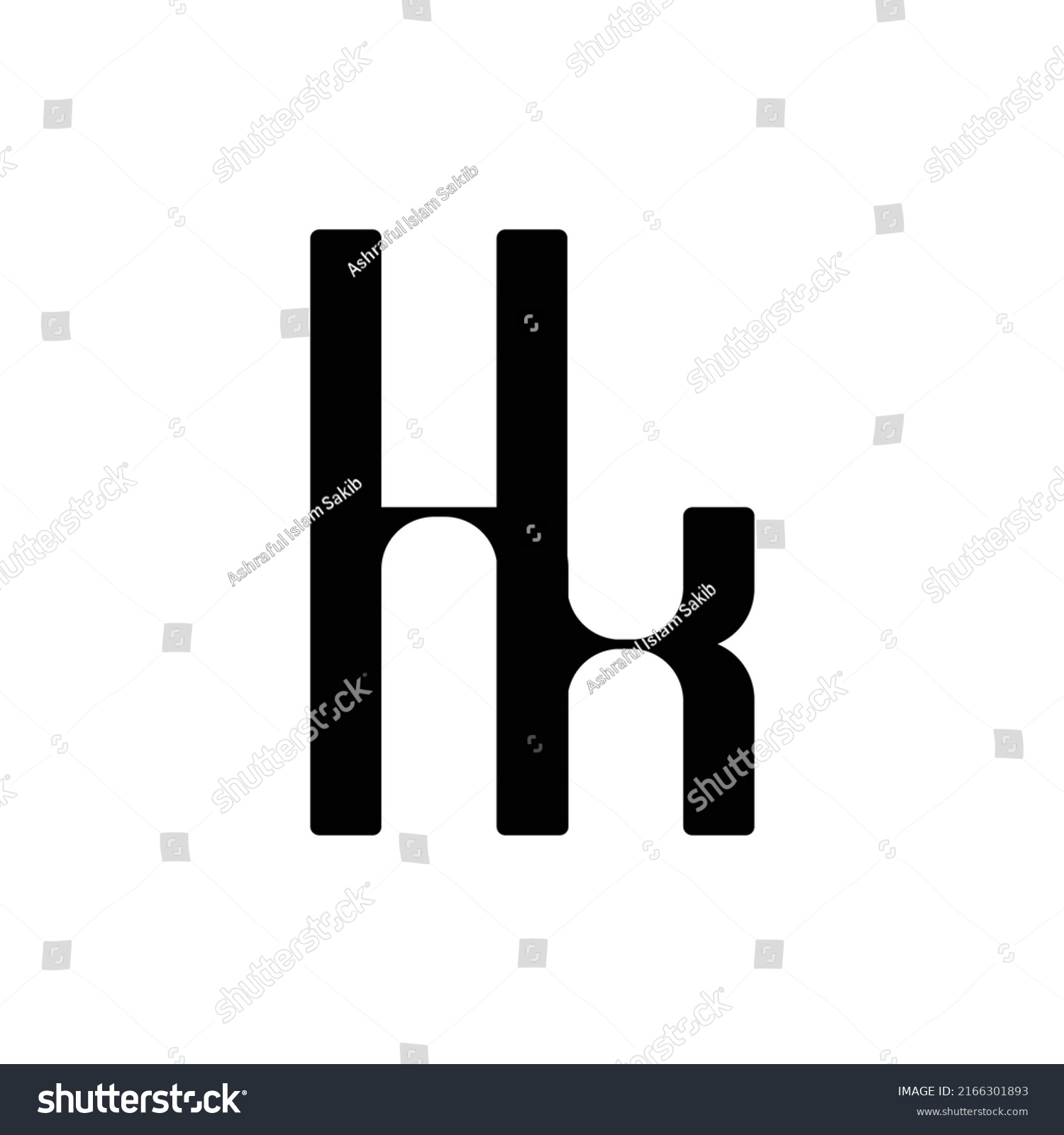 Hk Letter Logo Vector Stock Vector (Royalty Free) 2166301893 | Shutterstock