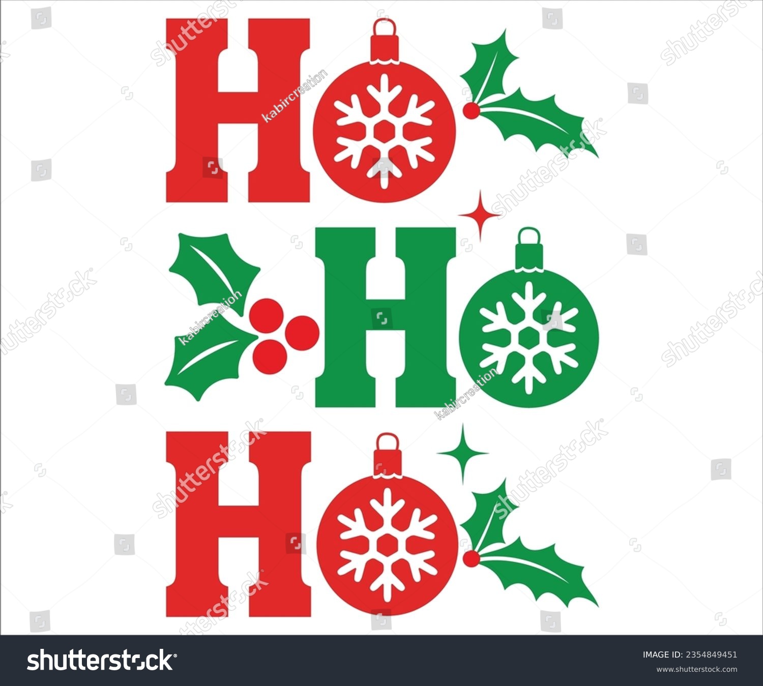 SVG of Ho Ho Ho Christmas , Merry Christmas T-shirts, Funny Christmas Quotes, Christmas Saying, Holiday T-shirt svg