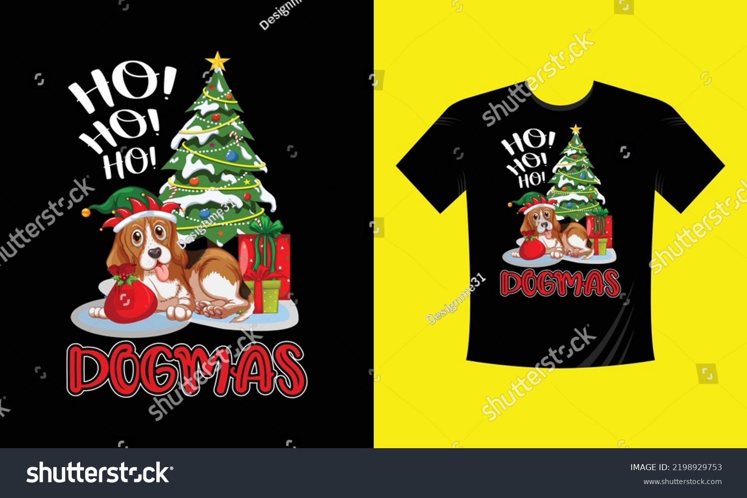 SVG of ho ho ho!!! dogmas - Christmas t shirt design free vector svg design template  svg