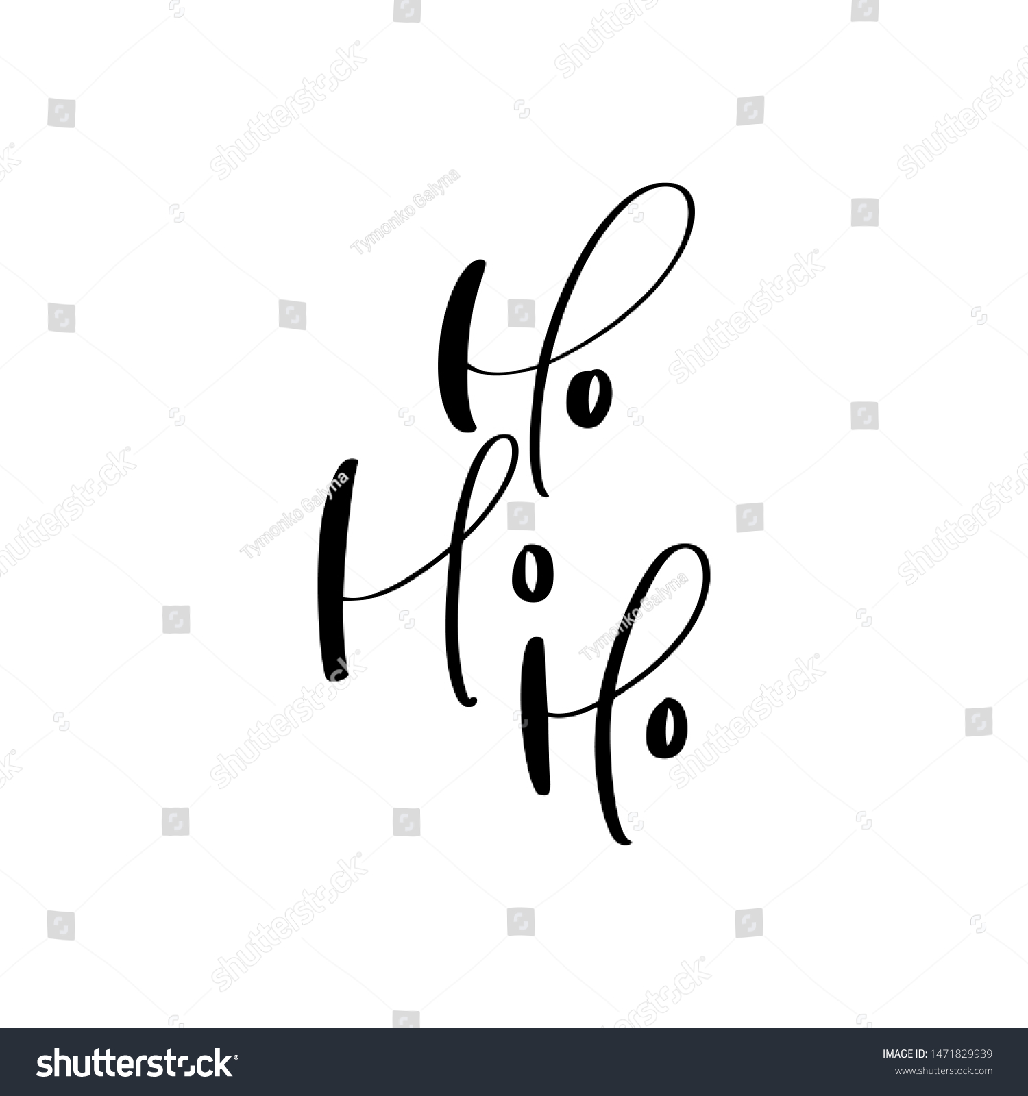 Ho Ho Ho Vector Text Christmas Stock Vector (Royalty Free) 1471829939 ...