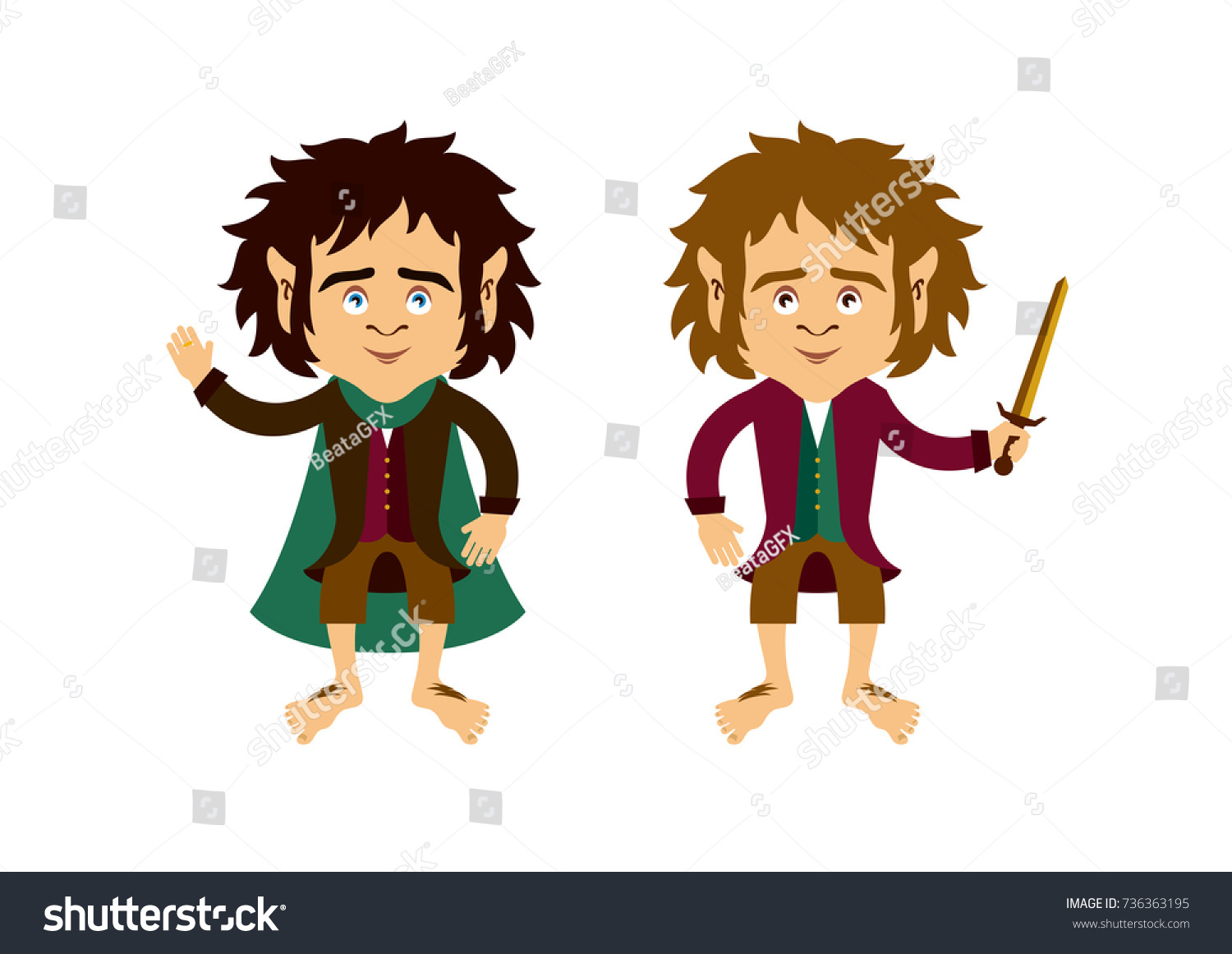 SVG of Hobbit cartoon character. Hobbit vector. Hobbit isolated on a white background svg