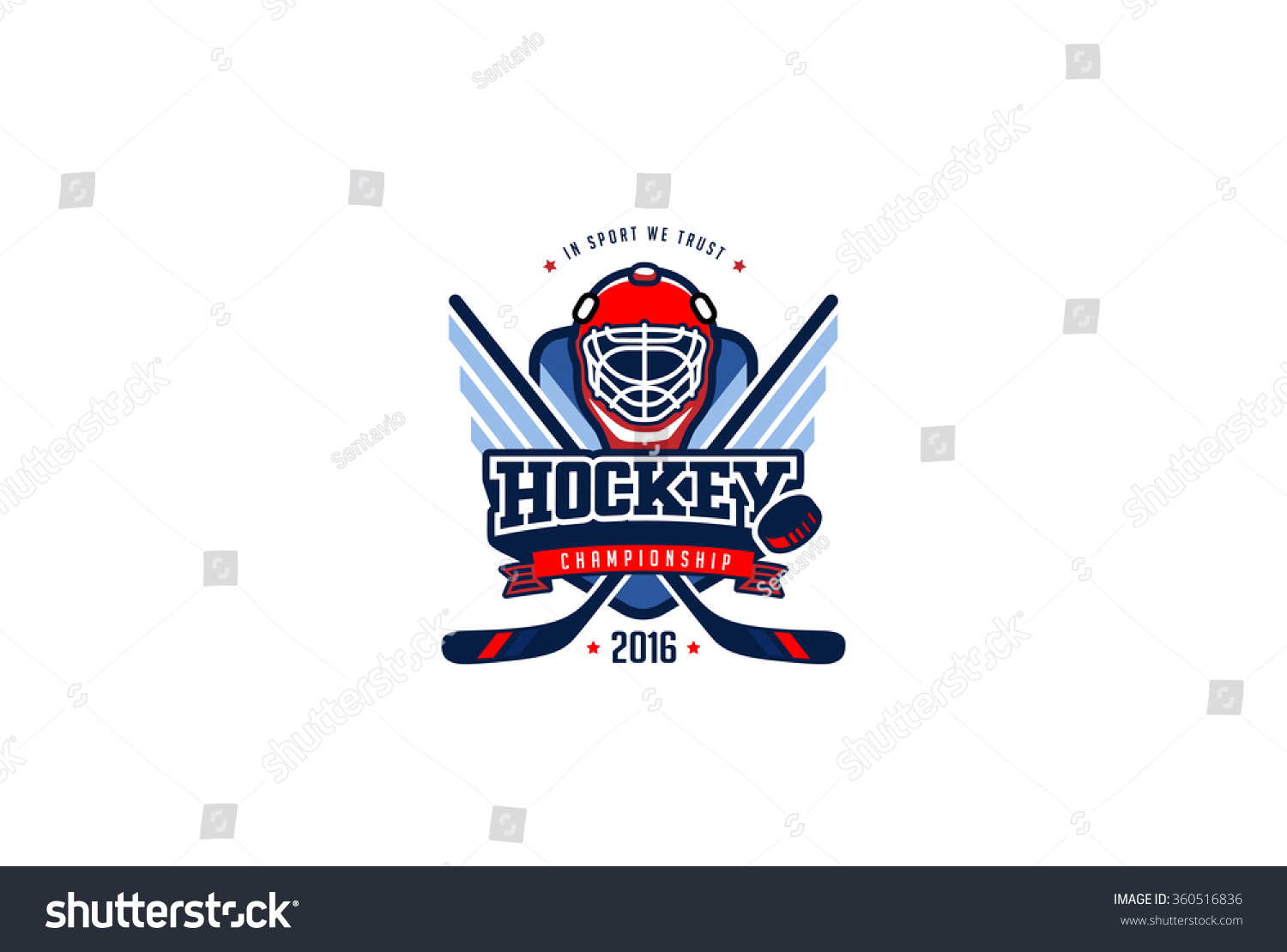 Hockey Badge Logo Design Vector Template Stock Vector (Royalty Free ...