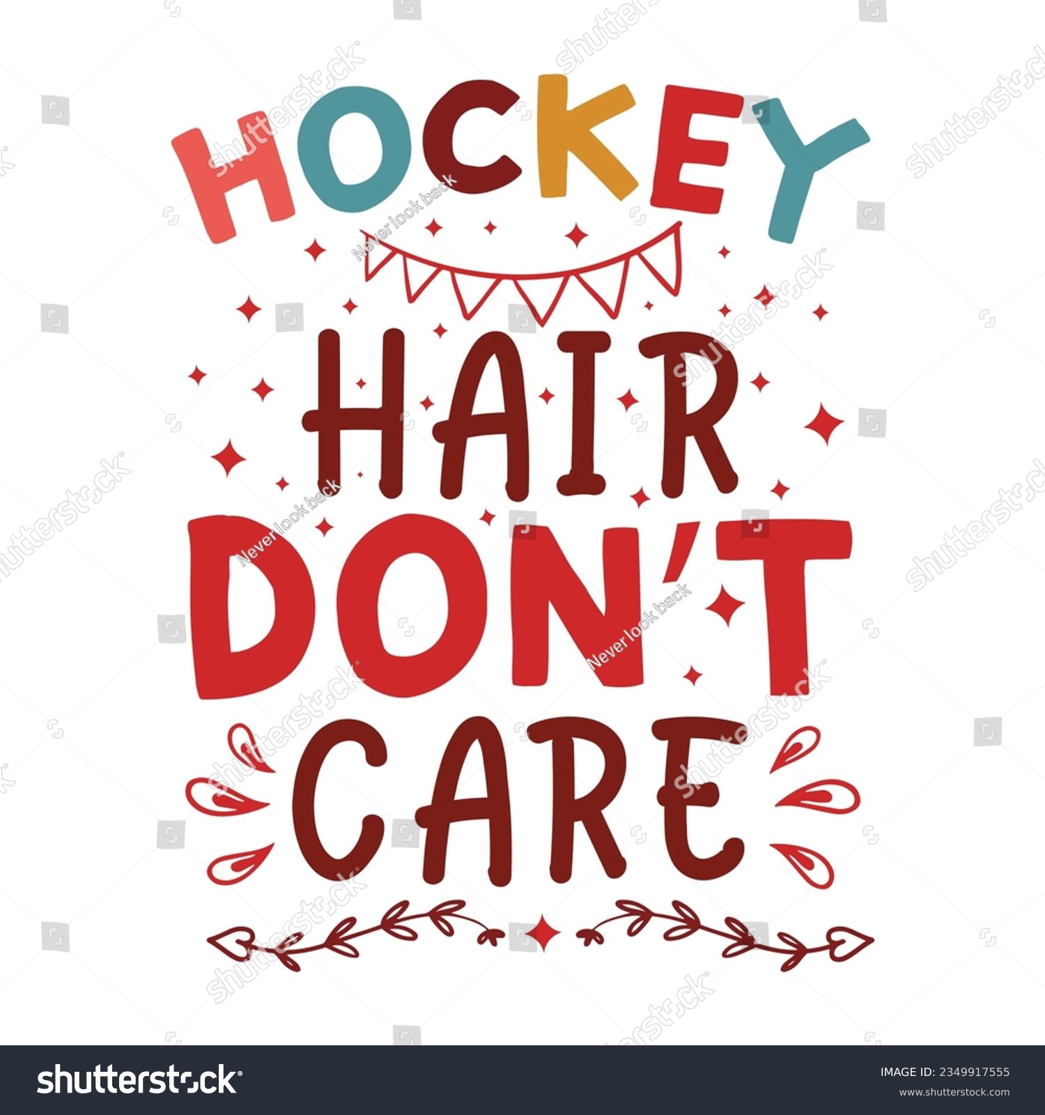 SVG of hockey hair don’t care, hockey T-shirt design vector Graphic, hockey t-shirt design SVG svg