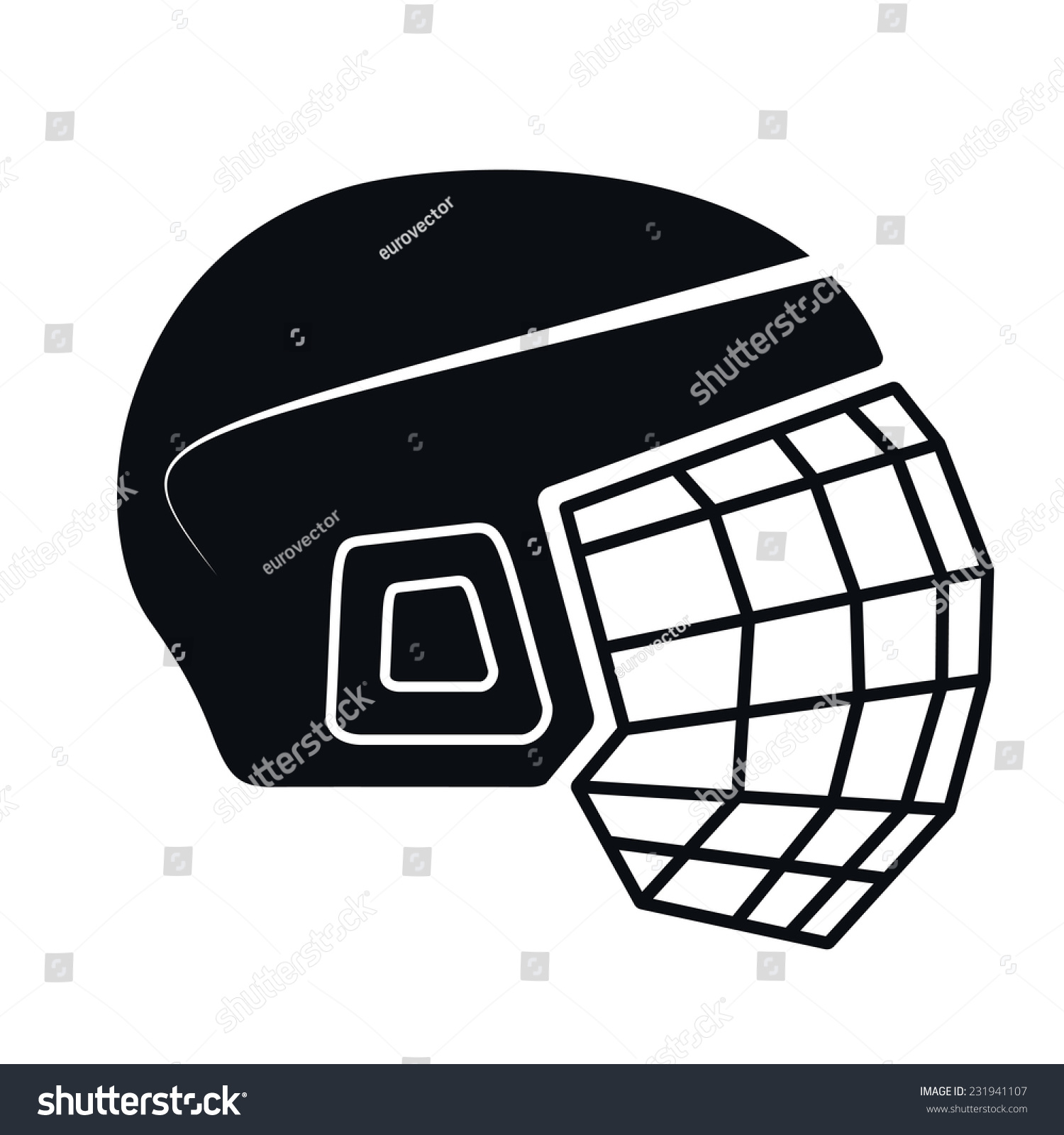 Hockey Helmet Icon Vector Illustration Stock Vector (Royalty Free ...