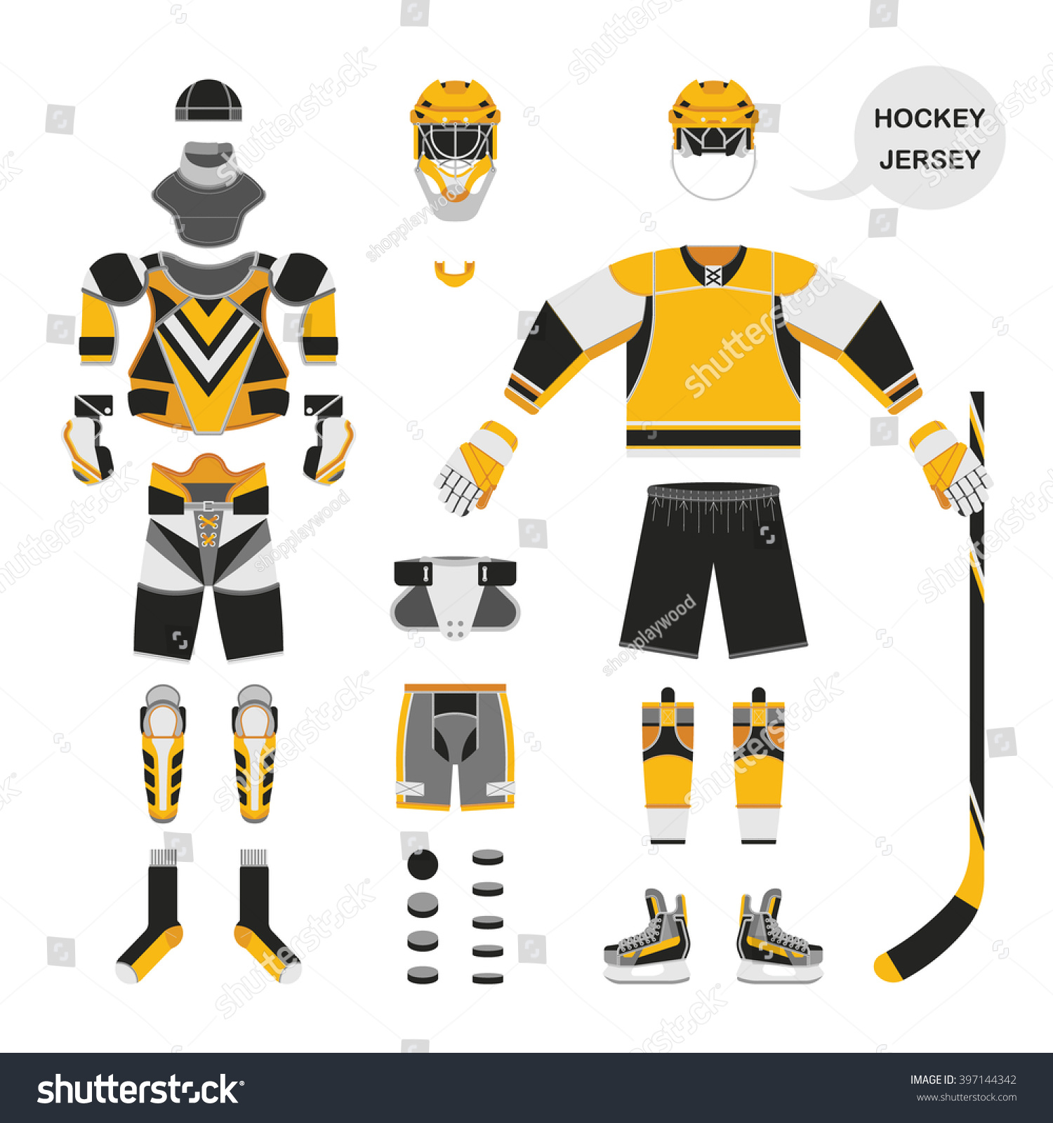team hockey jersey set