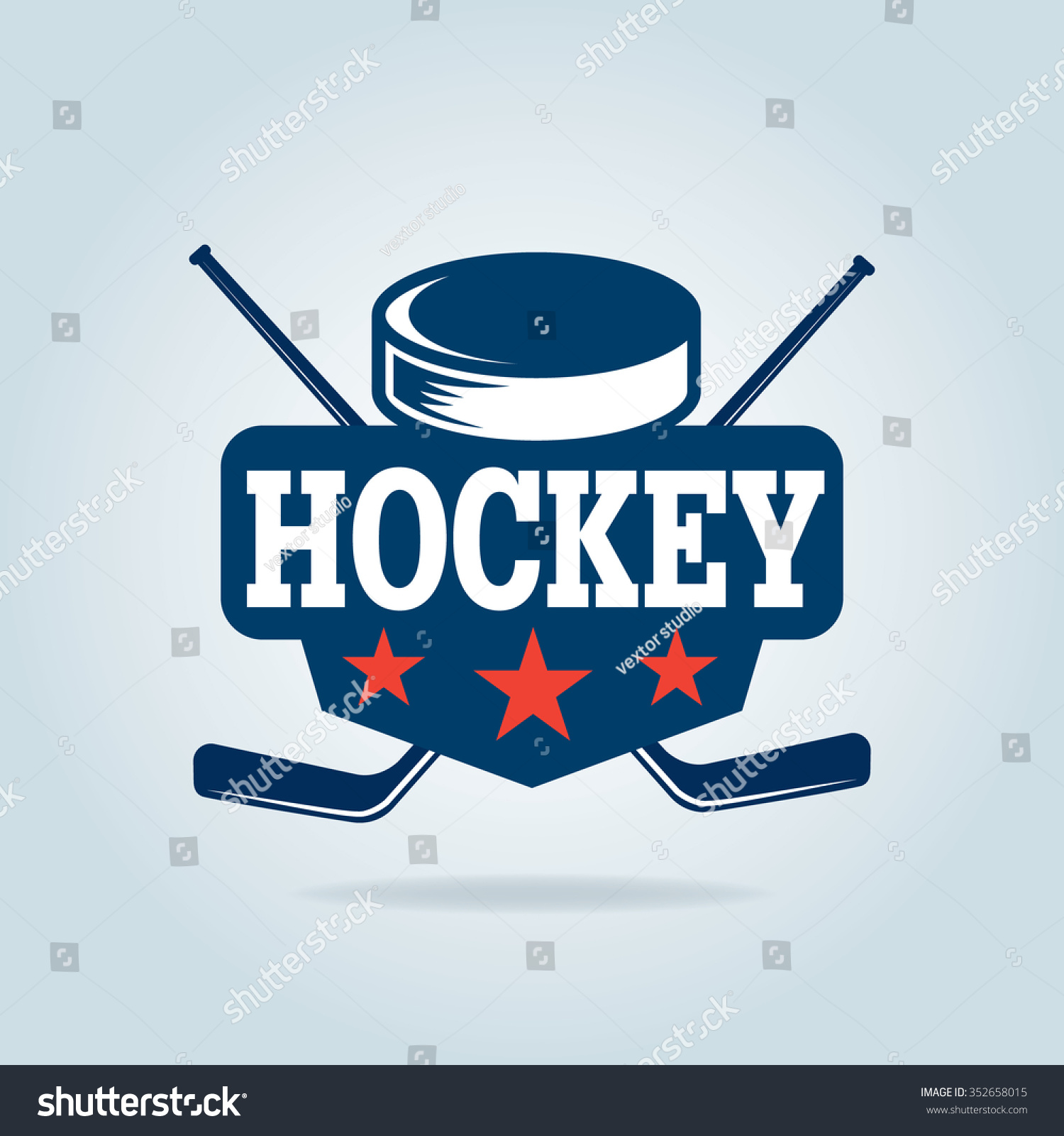 Hockey Logosport Identityteamtournament Stock Vector (Royalty Free ...