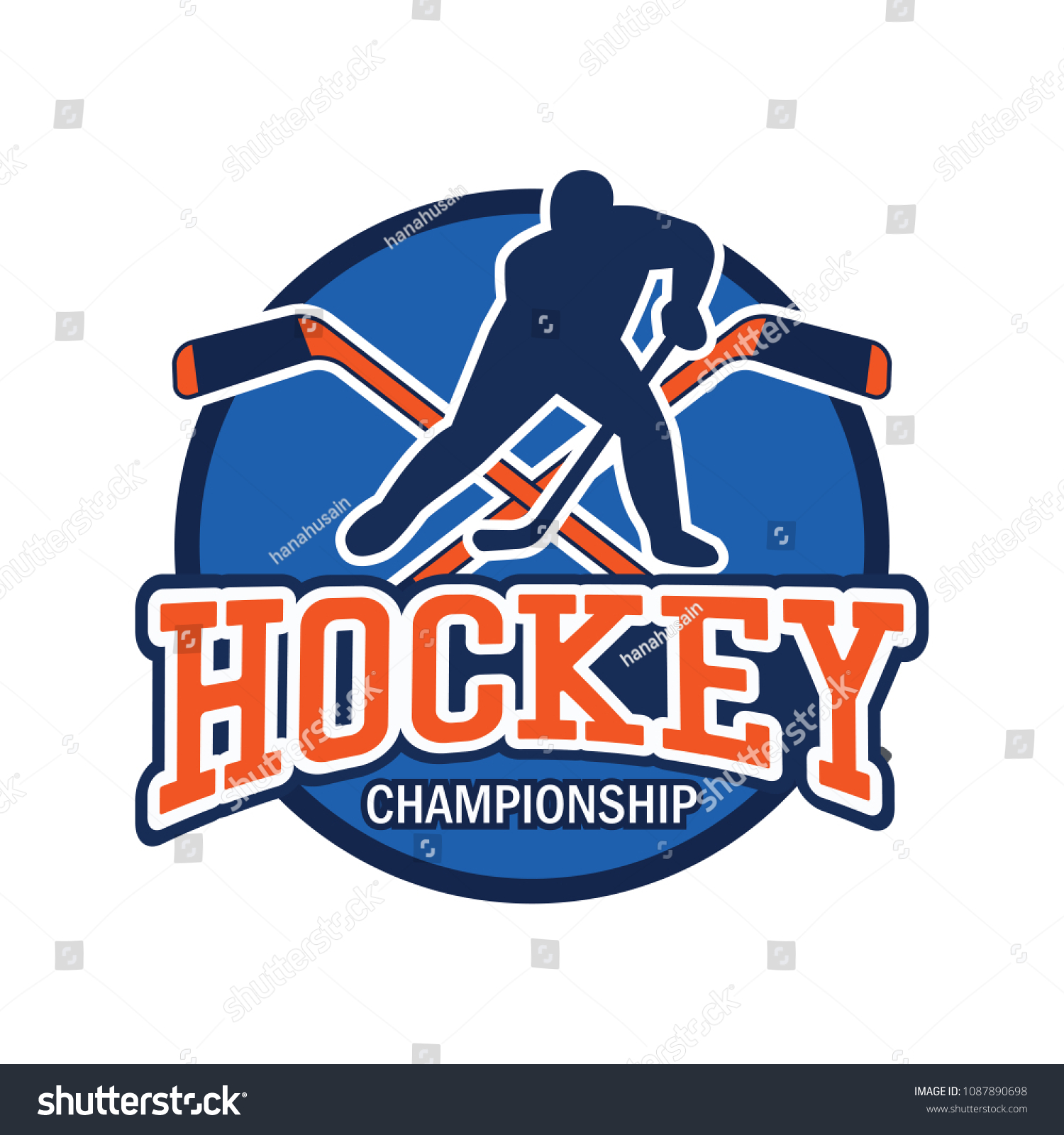 Hockey Logo Text Space Your Slogan Stock Vector (Royalty Free ...