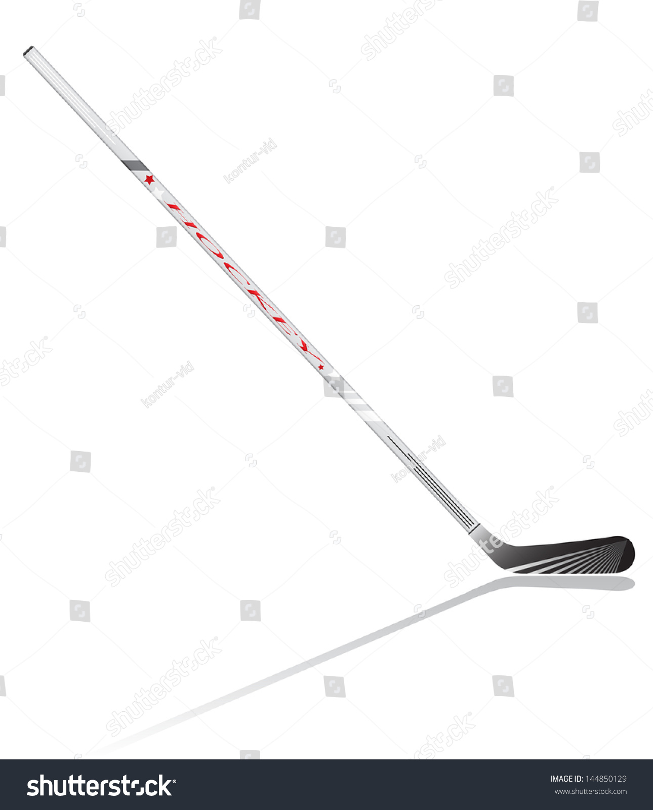 Hockey Stick Vector Illustration Isolated On Stock Vector (Royalty Free
