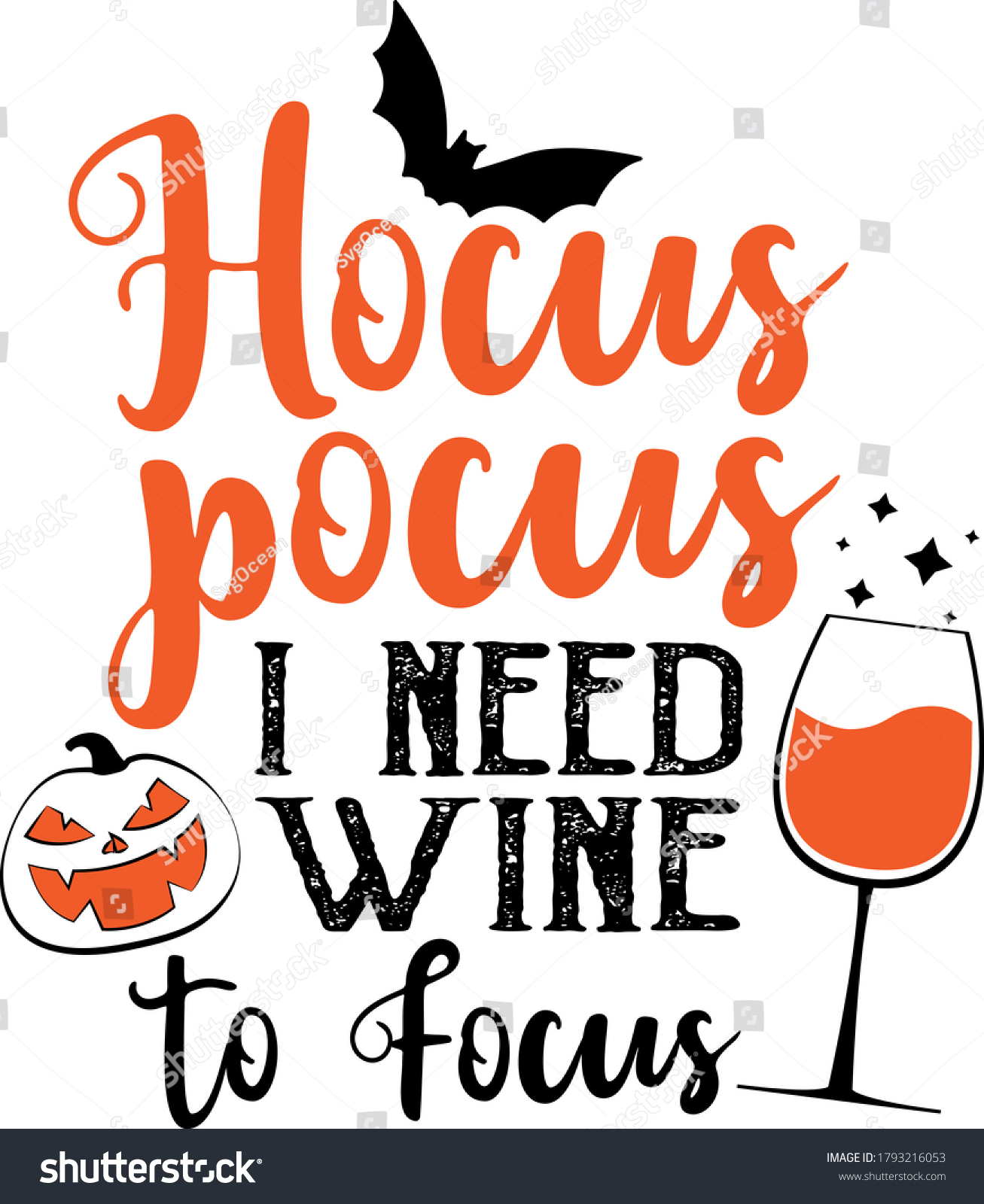 Hocus Pocus I need a wine to focusFallSVGEPSDXF file