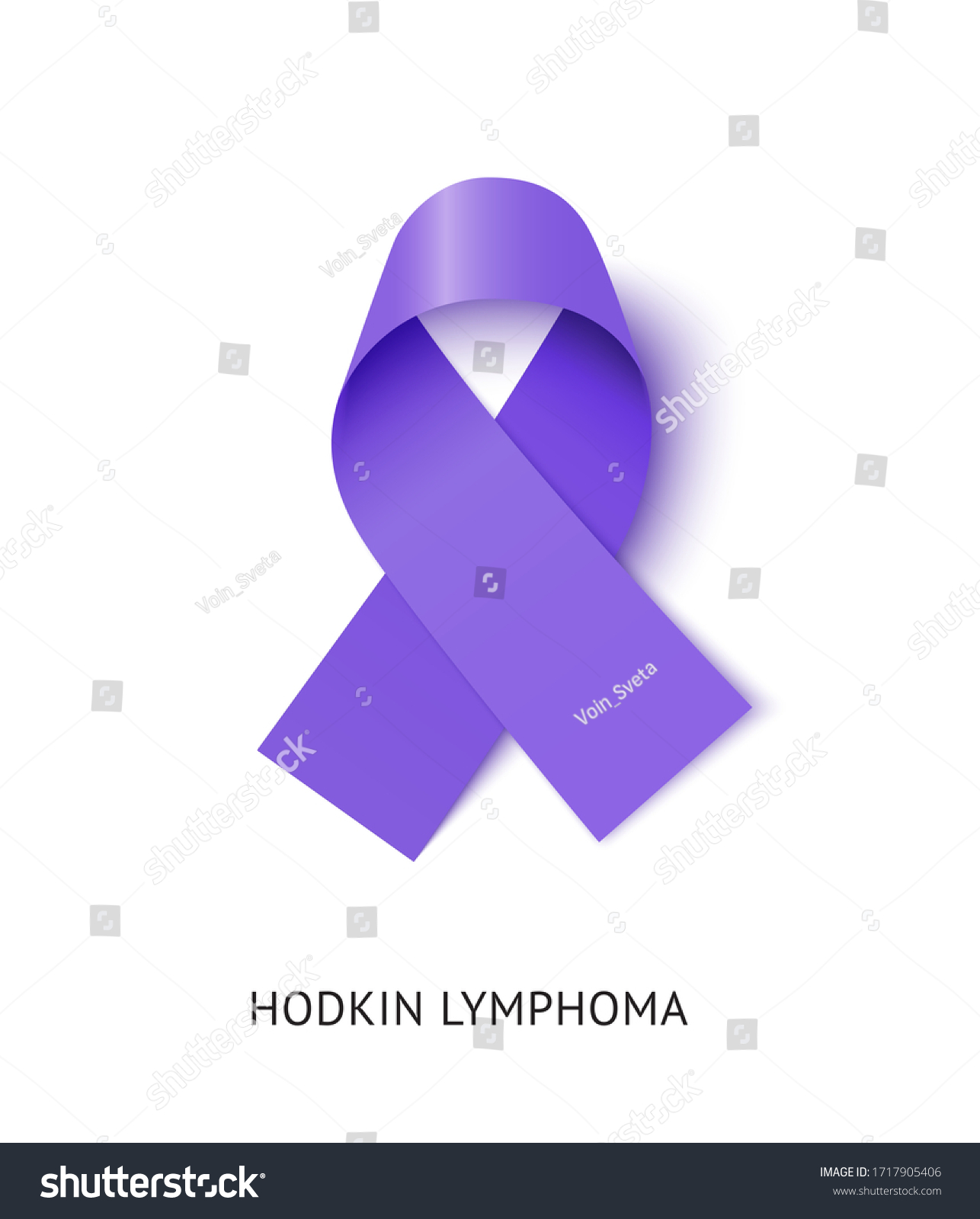 Hodgkin Lymphoma Awareness Ribbon Vector Realistic Stock Vector ...