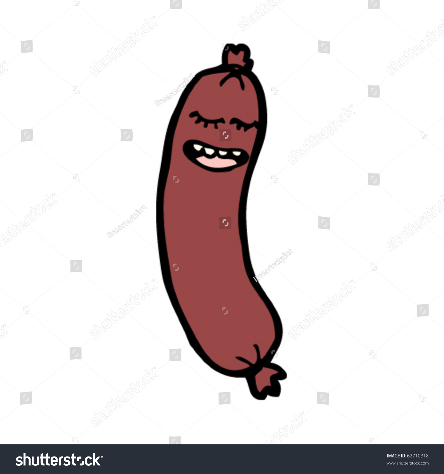 Hog Dog Sausage Cartoon Stock Vector Illustration 62710318 : Shutterstock