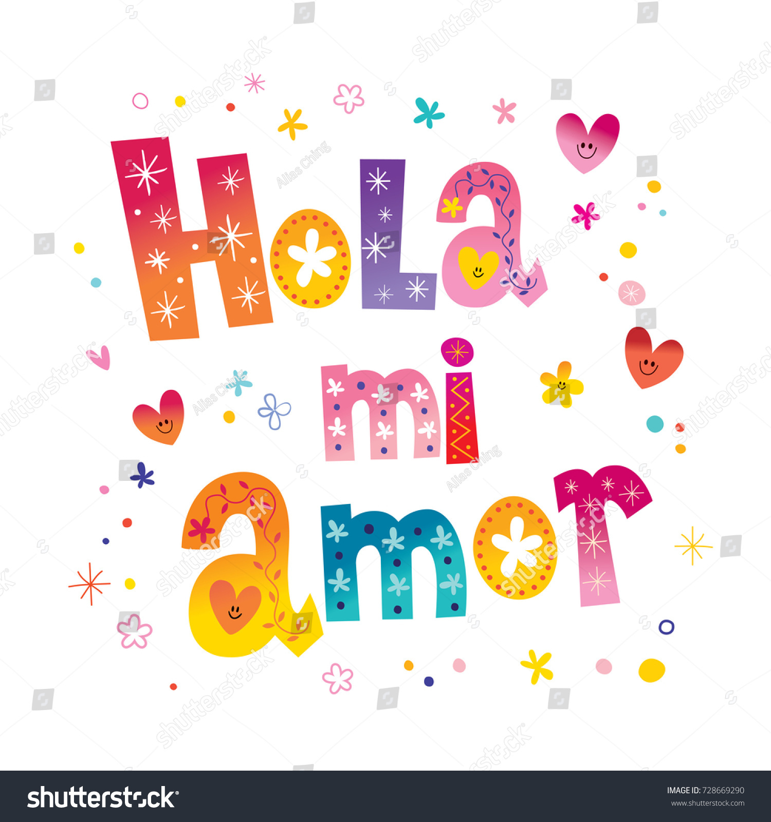 meaning of hola mi amor in english