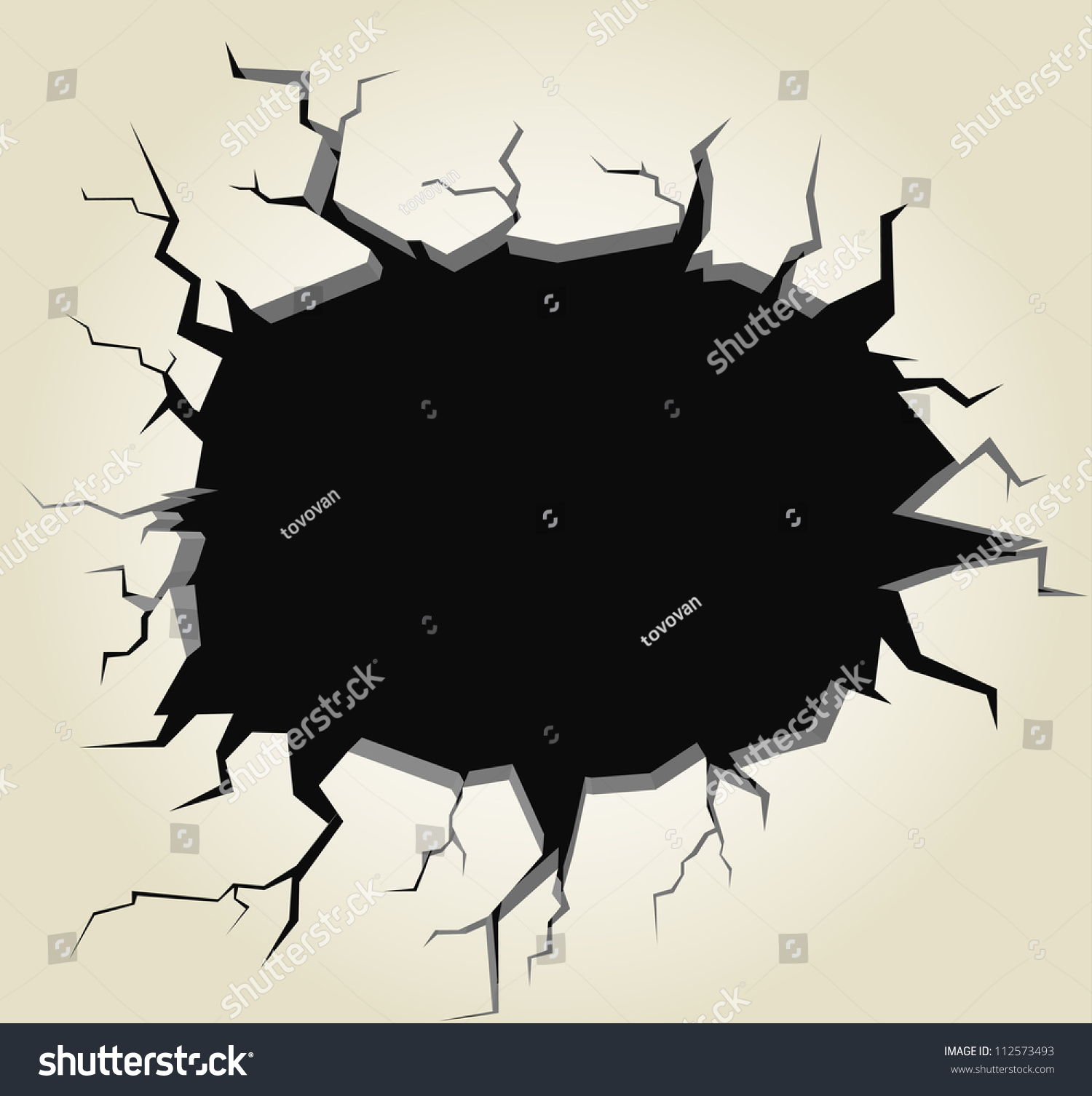 Hole Wall Template Content Stock Vector 112573493 - Shutterstock