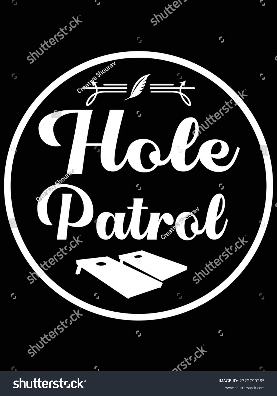 SVG of Hole patrol vector art design, eps file. design file for t-shirt. SVG, EPS cuttable design file svg