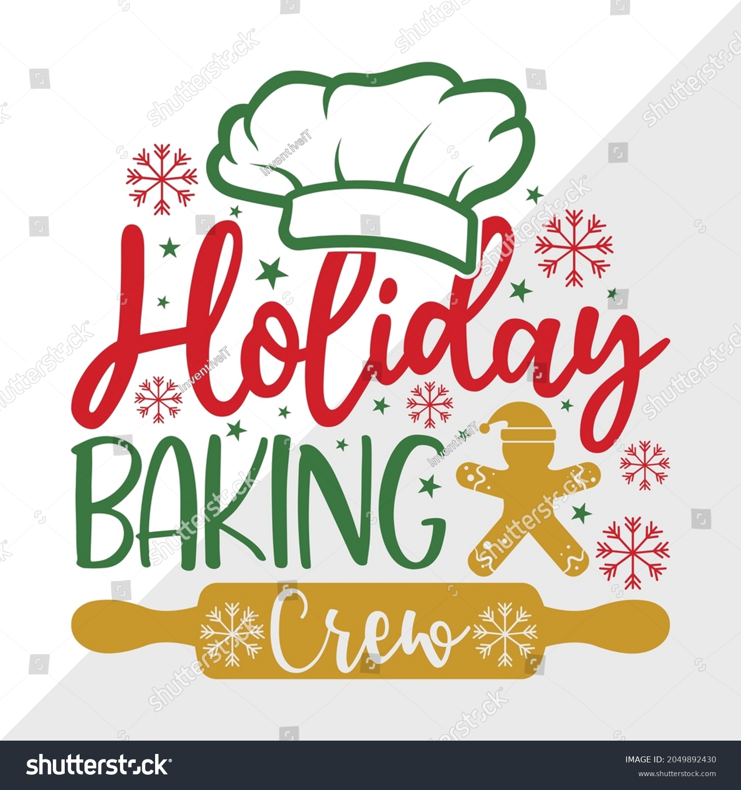SVG of Holiday Baking Crew, Christmas, Holiday Printable Vector Illustration svg