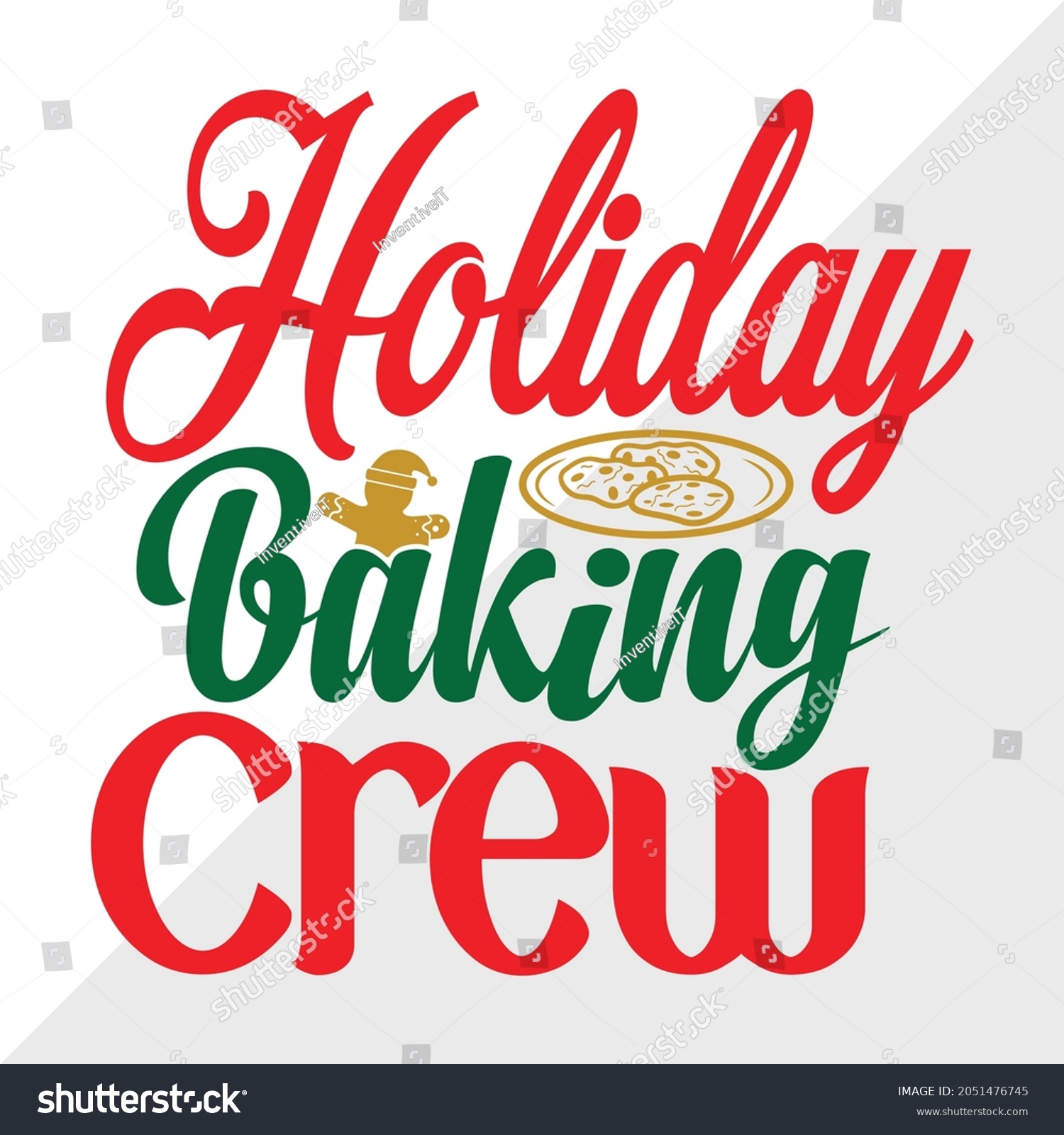 SVG of Holiday Baking Crew, Printable Vector Illustration svg