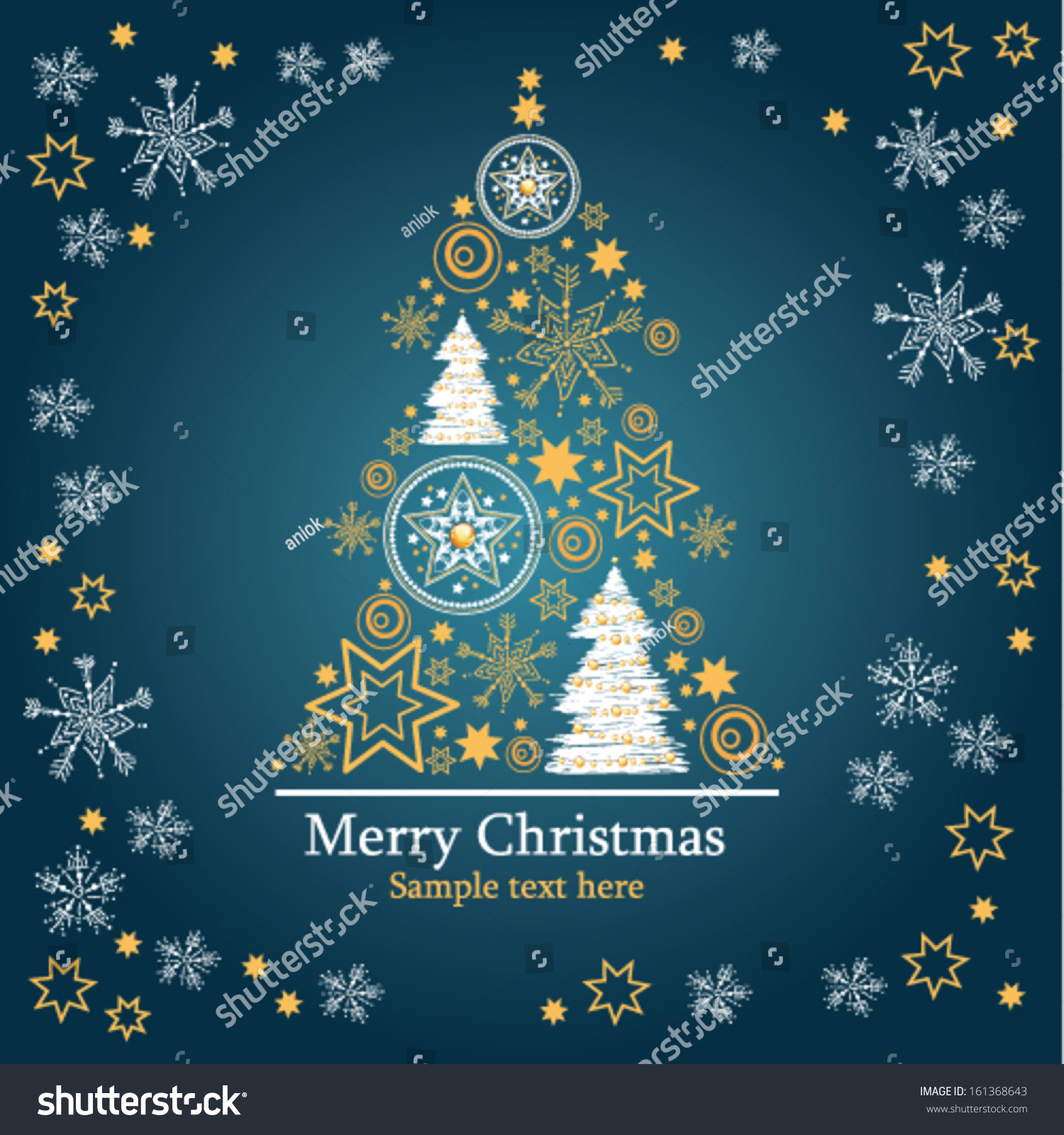 Holiday Tree Stock Vector Illustration 161368643 : Shutterstock