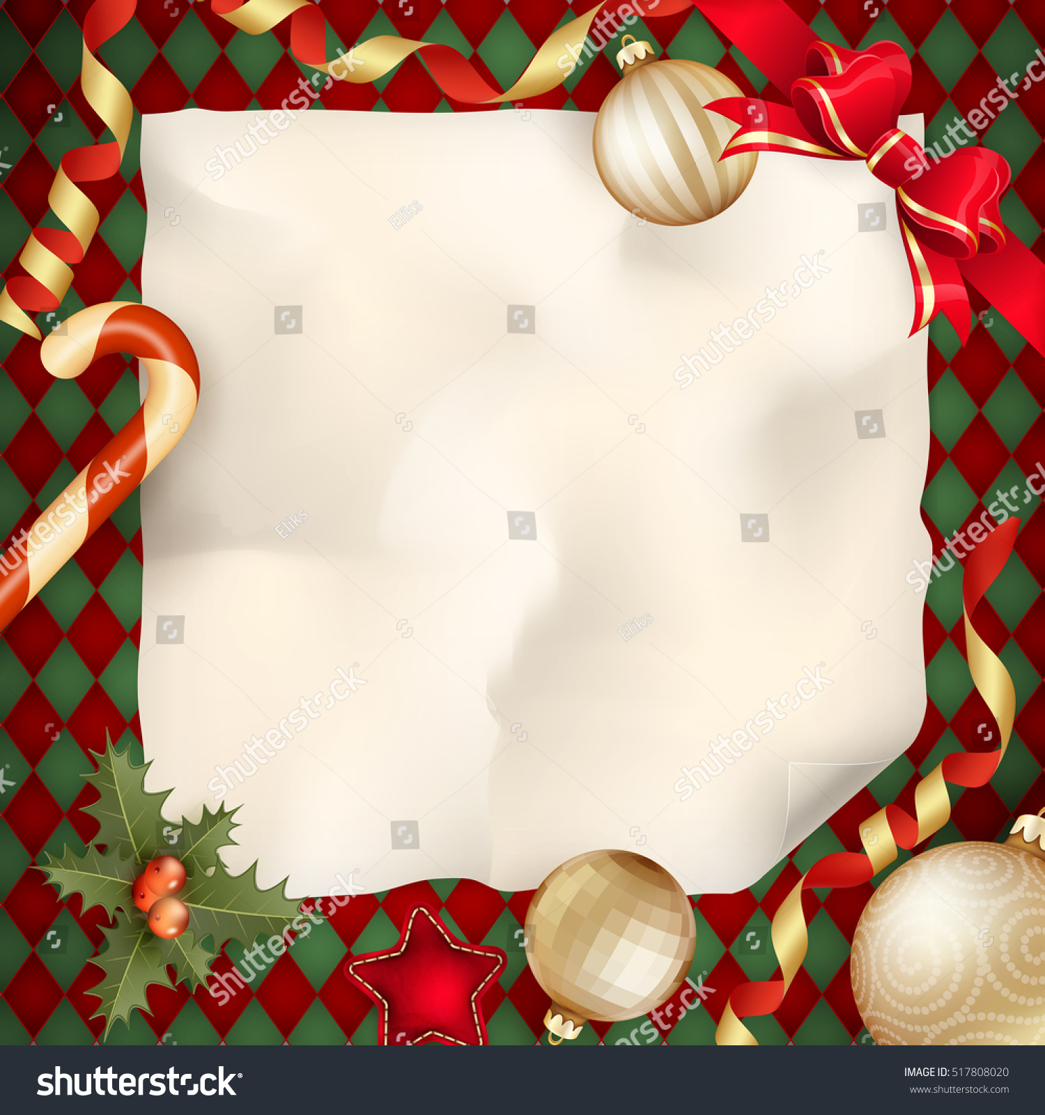 Holidays Greeting And Christmas Card. Eps 10 Vector File Included