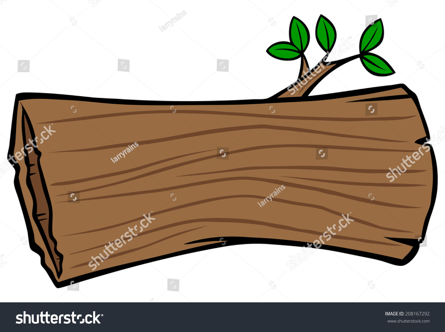 Hollow Tree Trunk Stock Vector Illustration 208167292 : Shutterstock