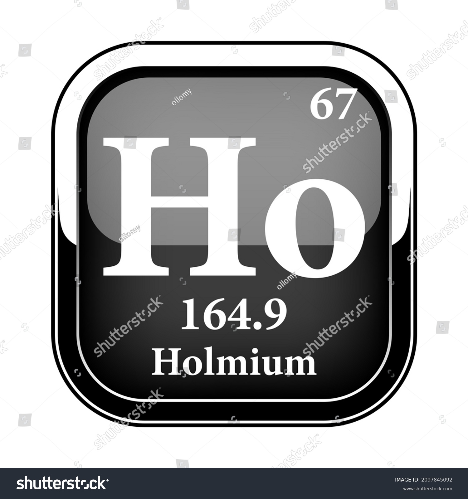 Holmium Symbolchemical Element Periodic Table On Stock Vector (Royalty ...