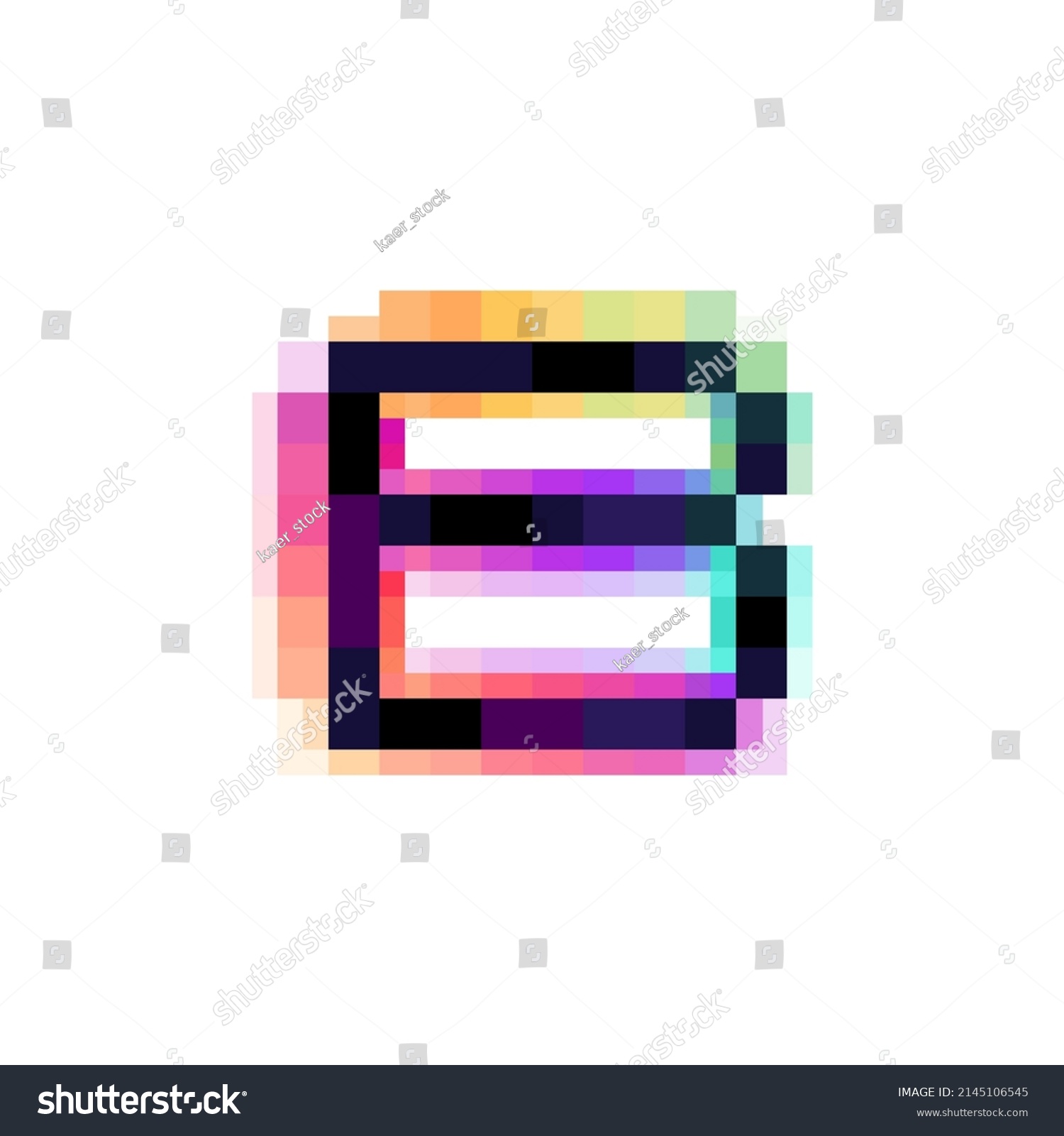 Hologram Letter B Logo Glitch Distorted Stock Vector (Royalty Free ...