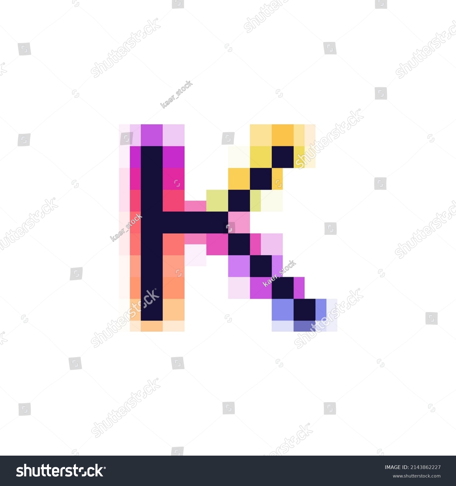 Hologram Letter K Logo Glitch Distorted Stock Vector (Royalty Free ...