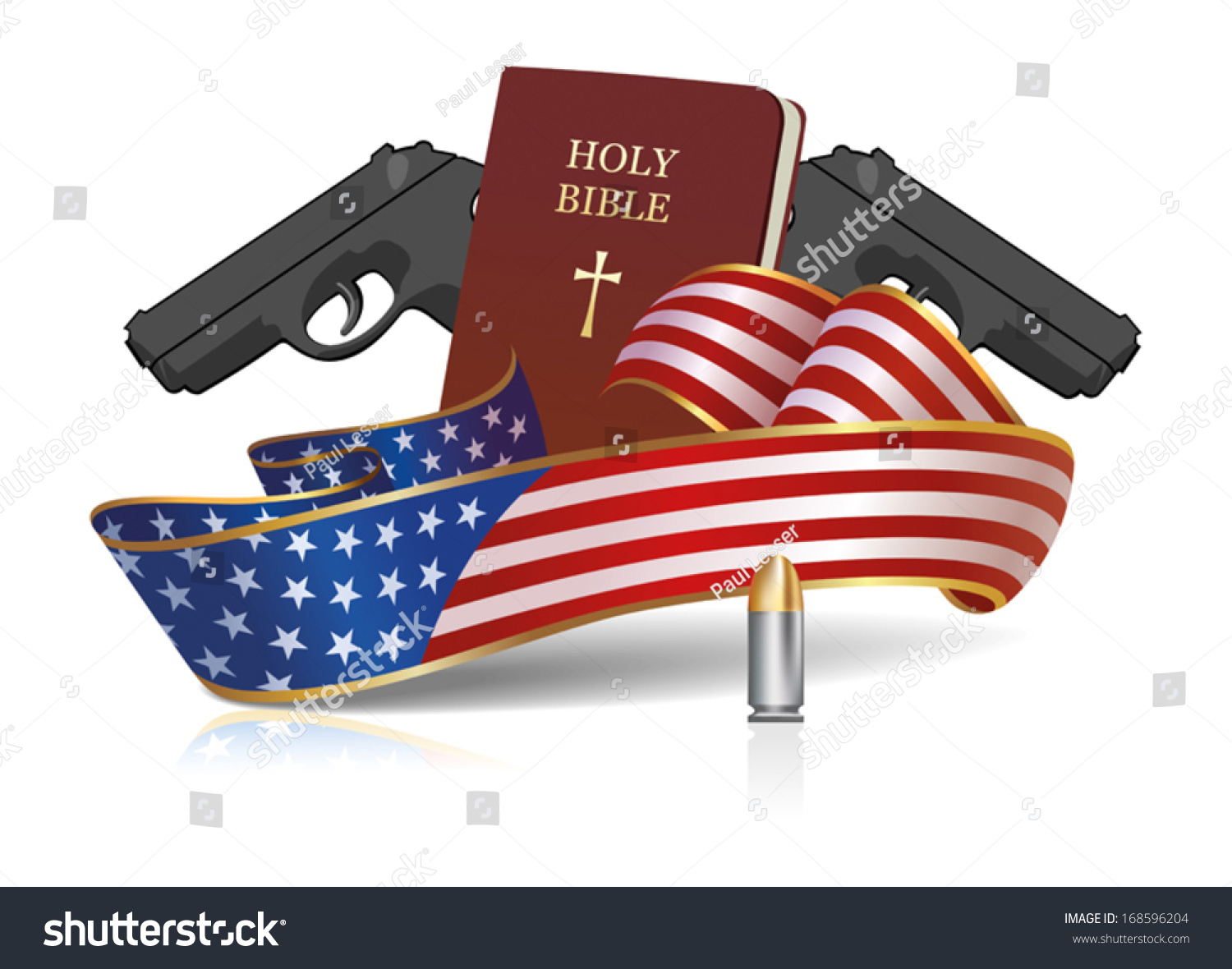 Holy Bible Guns American Flag Ribbon Stock Vector Royalty Free Holy Bible Guns American Flag Ribbon Stock Vector Royalty Free