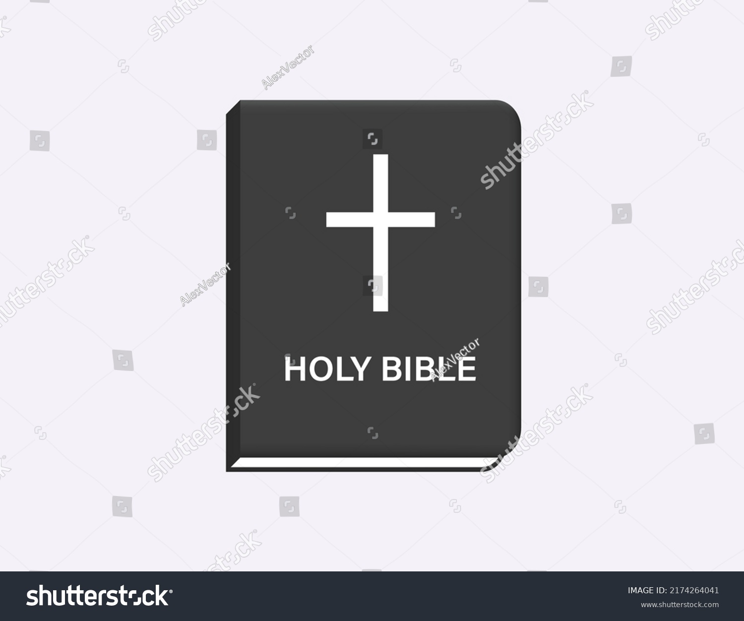 Holy Bible Book Mockup Black Volume Stock Vector (Royalty Free ...