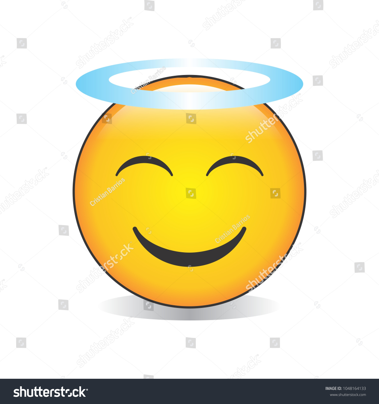 Holy Isolated Emoji Vector Stock Vector (Royalty Free) 1048164133 ...