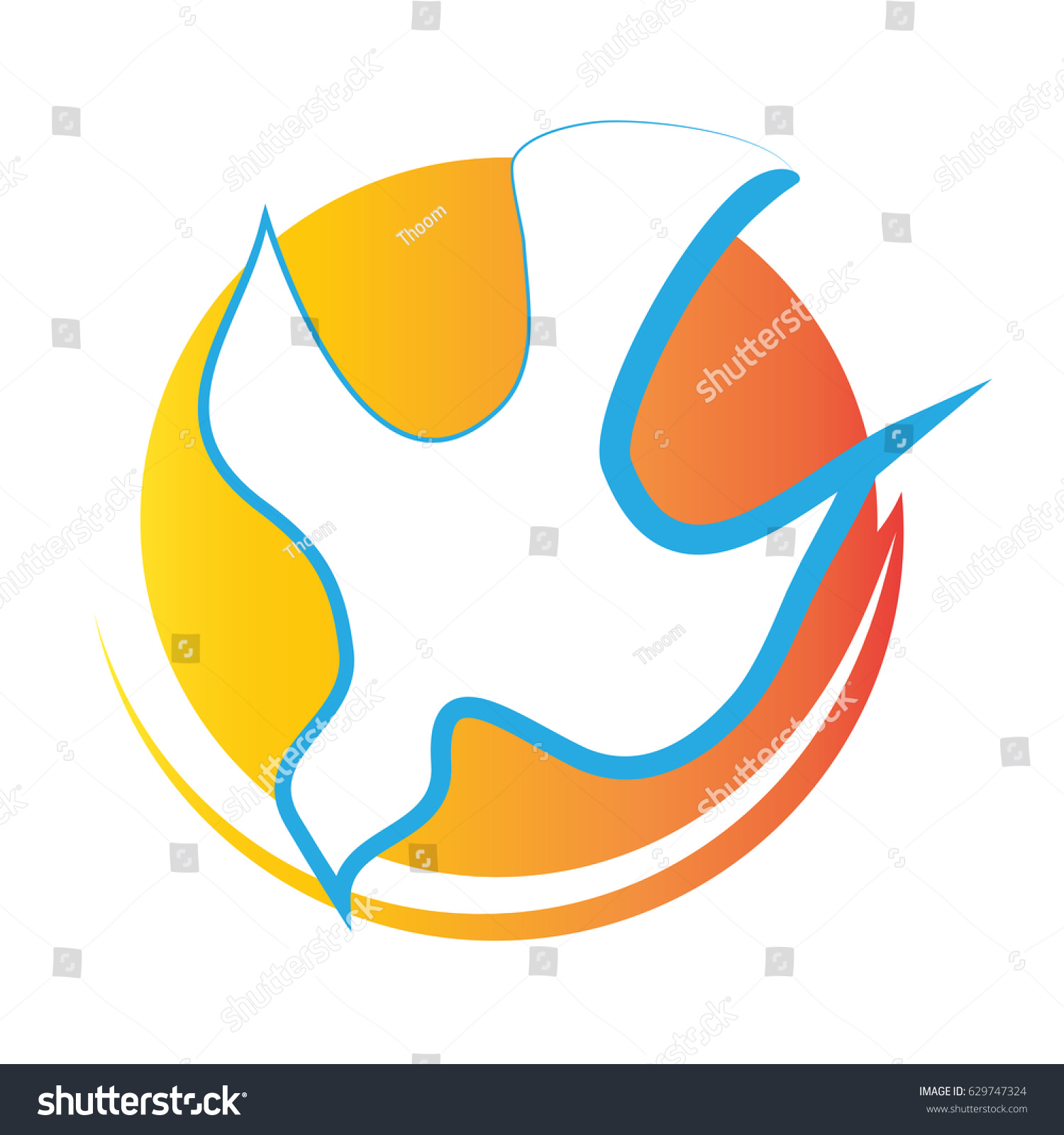 Holy Spirit Symbol White Dove Fire Stock Vector 629747324 - Shutterstock