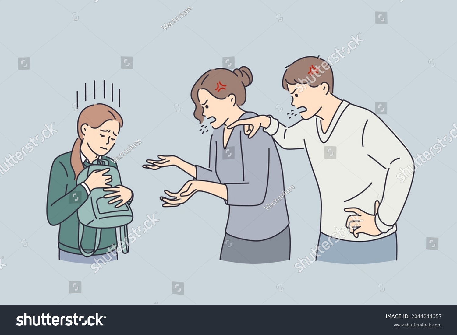 Angry Dad Daughter 1 694 Ảnh Vector Và Hình Chụp Có Sẵn Shutterstock