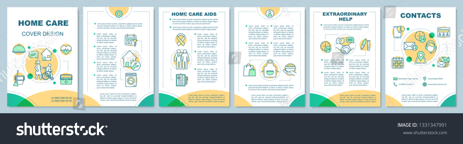 Home Care Brochure Template Layout Housework Stock Vector (royalty Free 