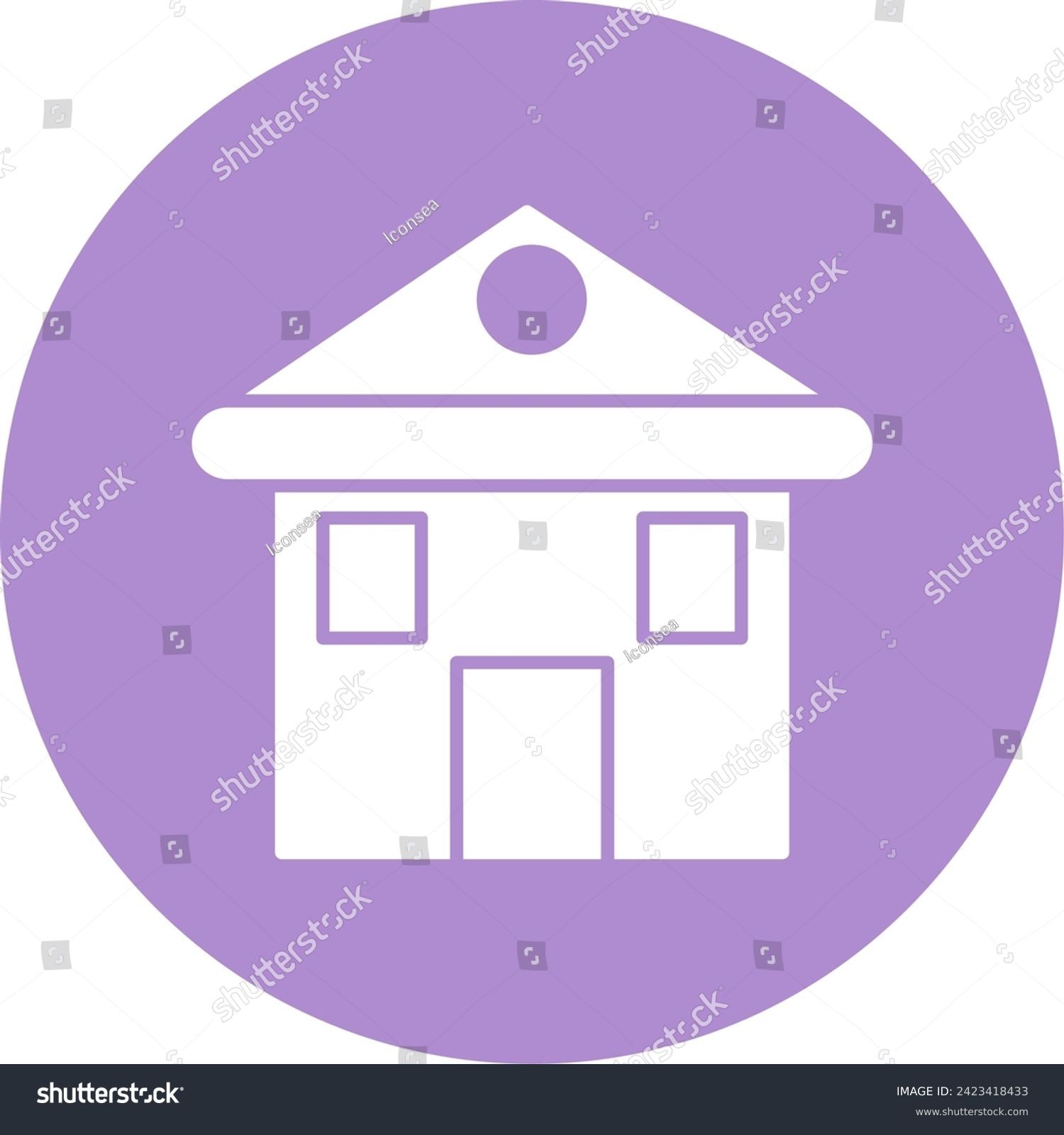 SVG of Home Glyph Circle Style Icon svg