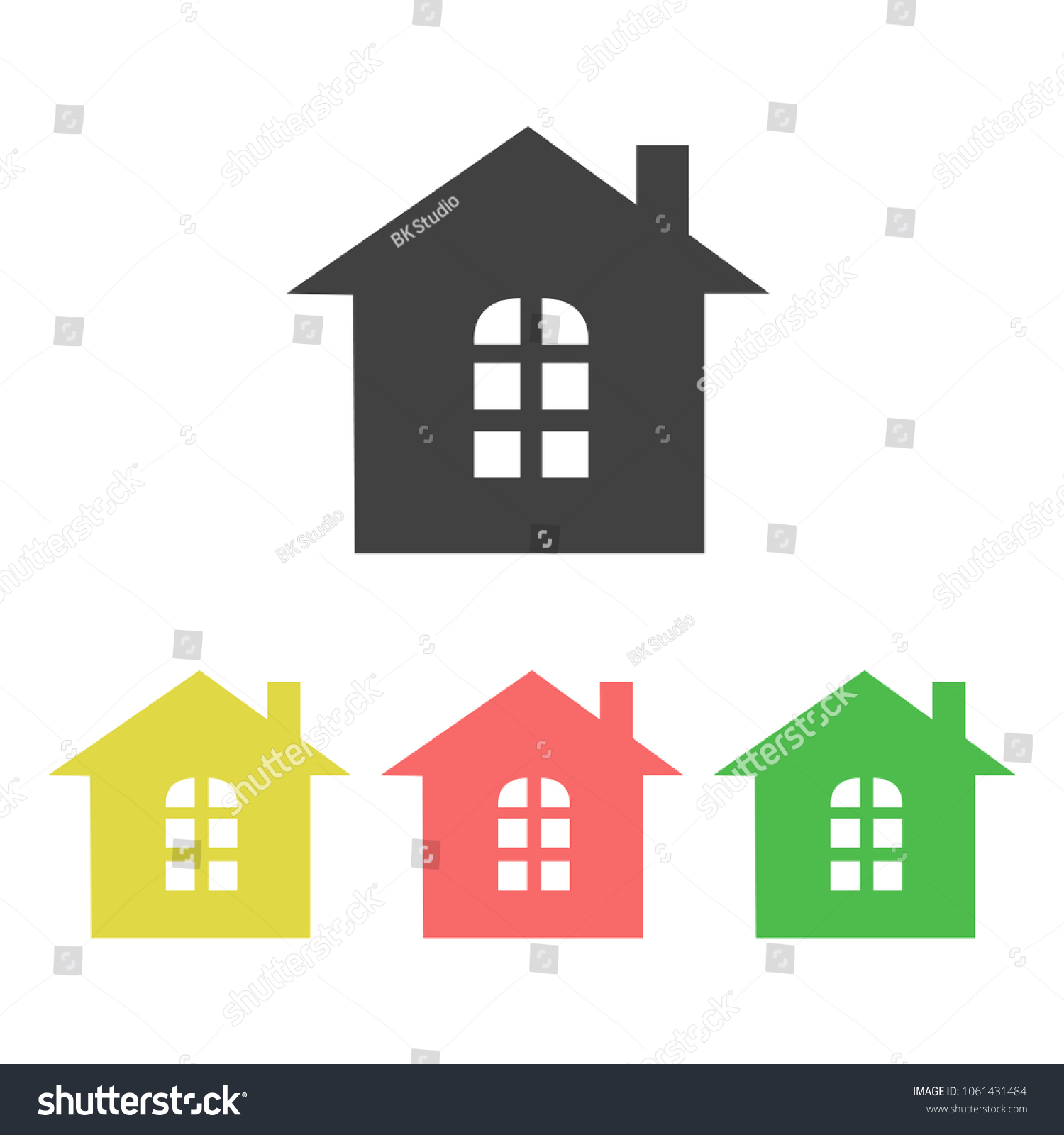 Home Icon Vector Set Stock Vector (Royalty Free) 1061431484 | Shutterstock