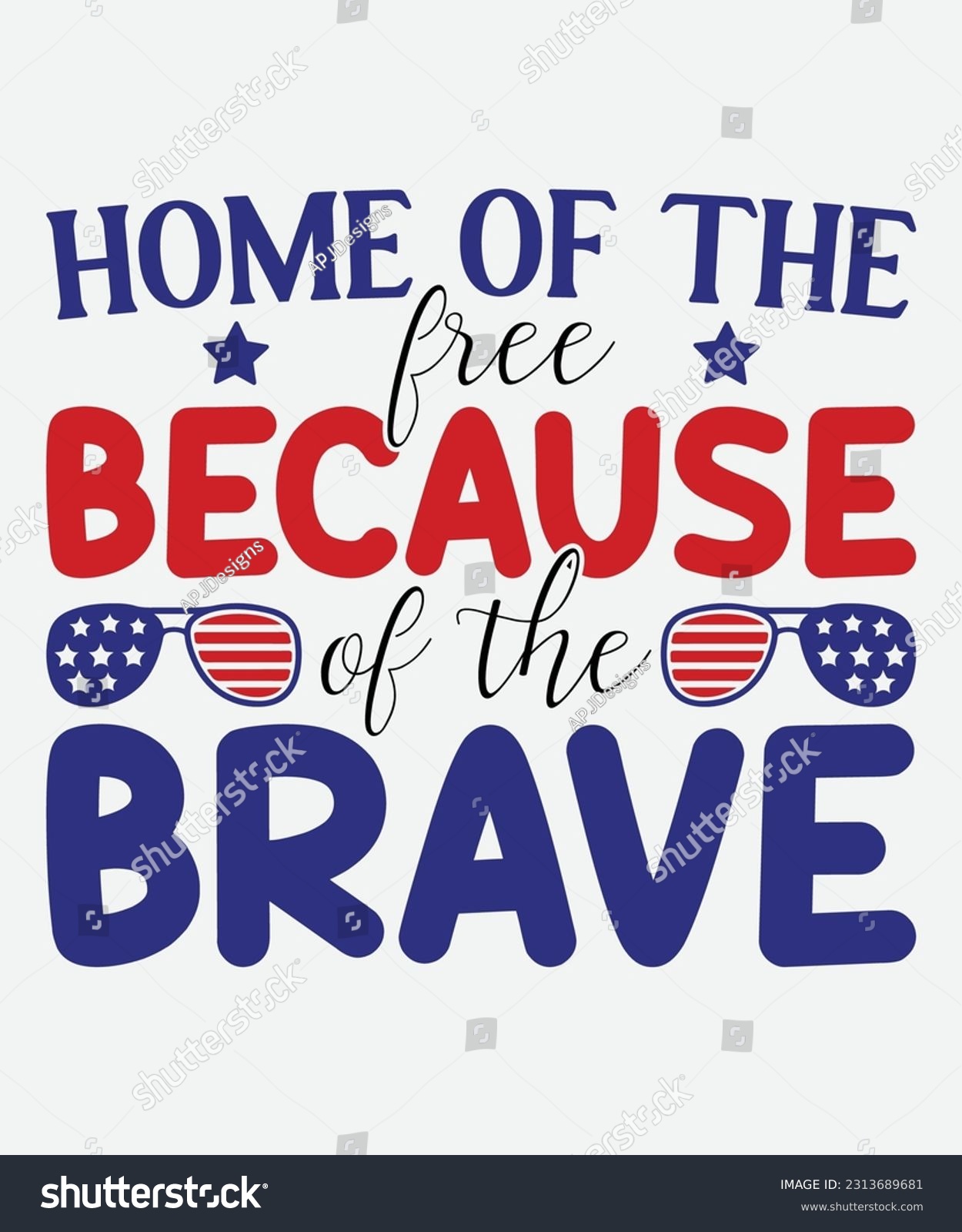 SVG of Home of the FREE because of the BRAVE Svg, fourth of july svg, USA Flag, America svg svg