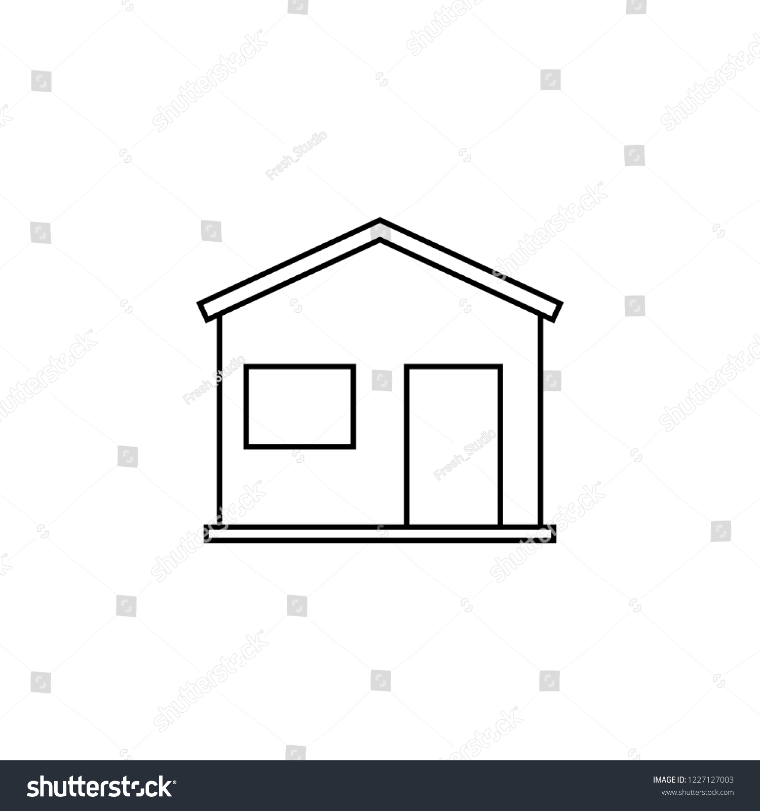 Home Outline Icon Modern Minimal Flat Stock Vector (Royalty Free ...