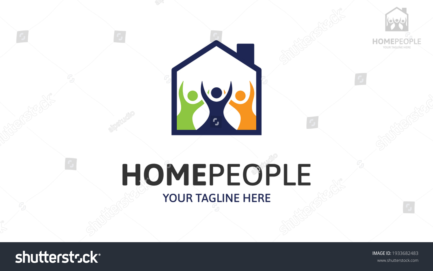 Home People Logo Design Vector Stock Vector (Royalty Free) 1933682483